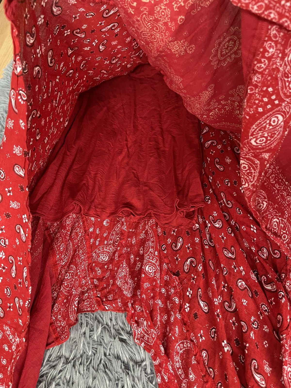 Diesel × Vintage Diesel avant garde bandana print red dress (298$ RRP) Size XS / US 0-2 / IT 36-38 - 9 Thumbnail