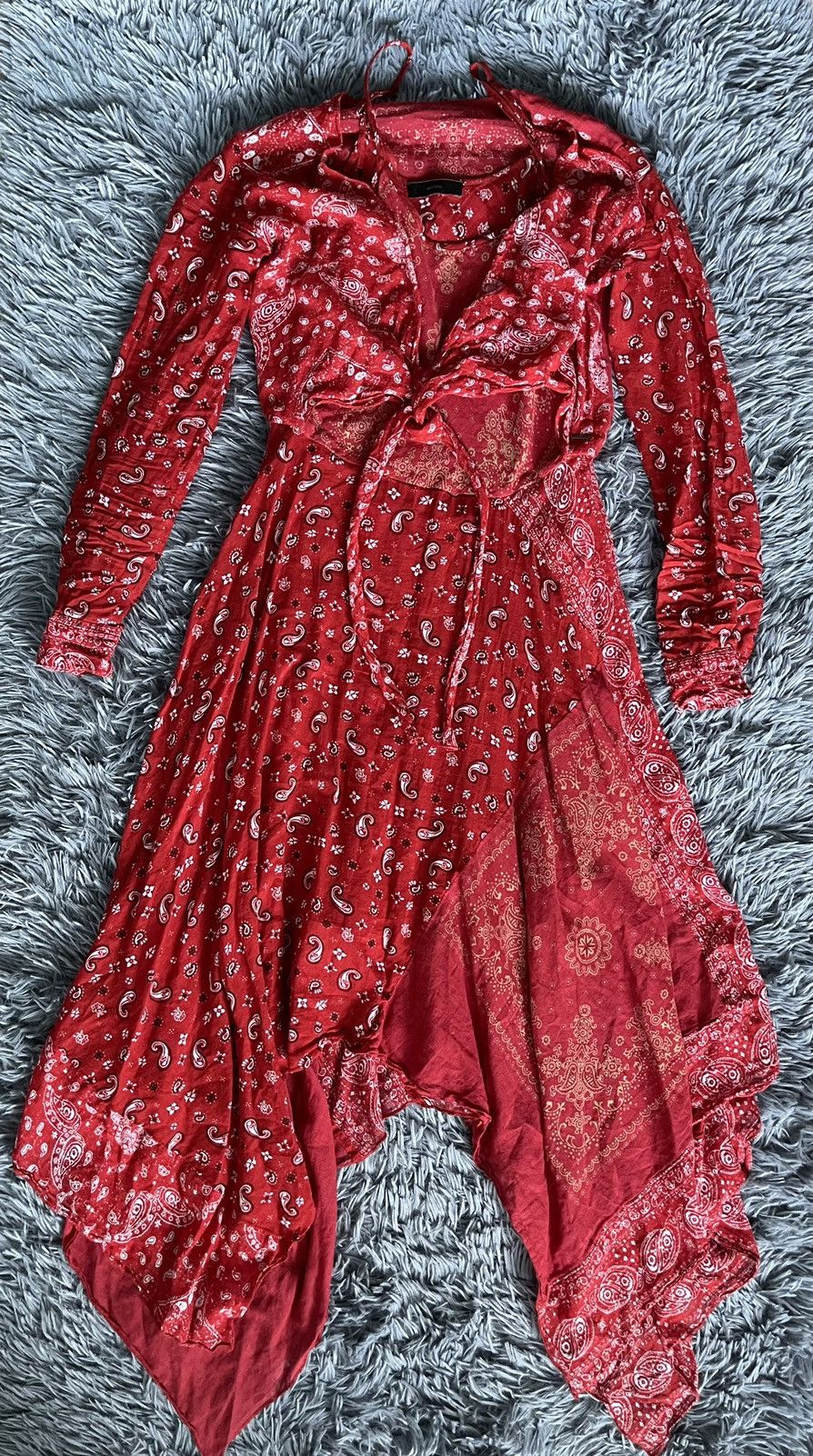 Diesel  Vintage Diesel avant garde bandana print red dress (298$ RRP)