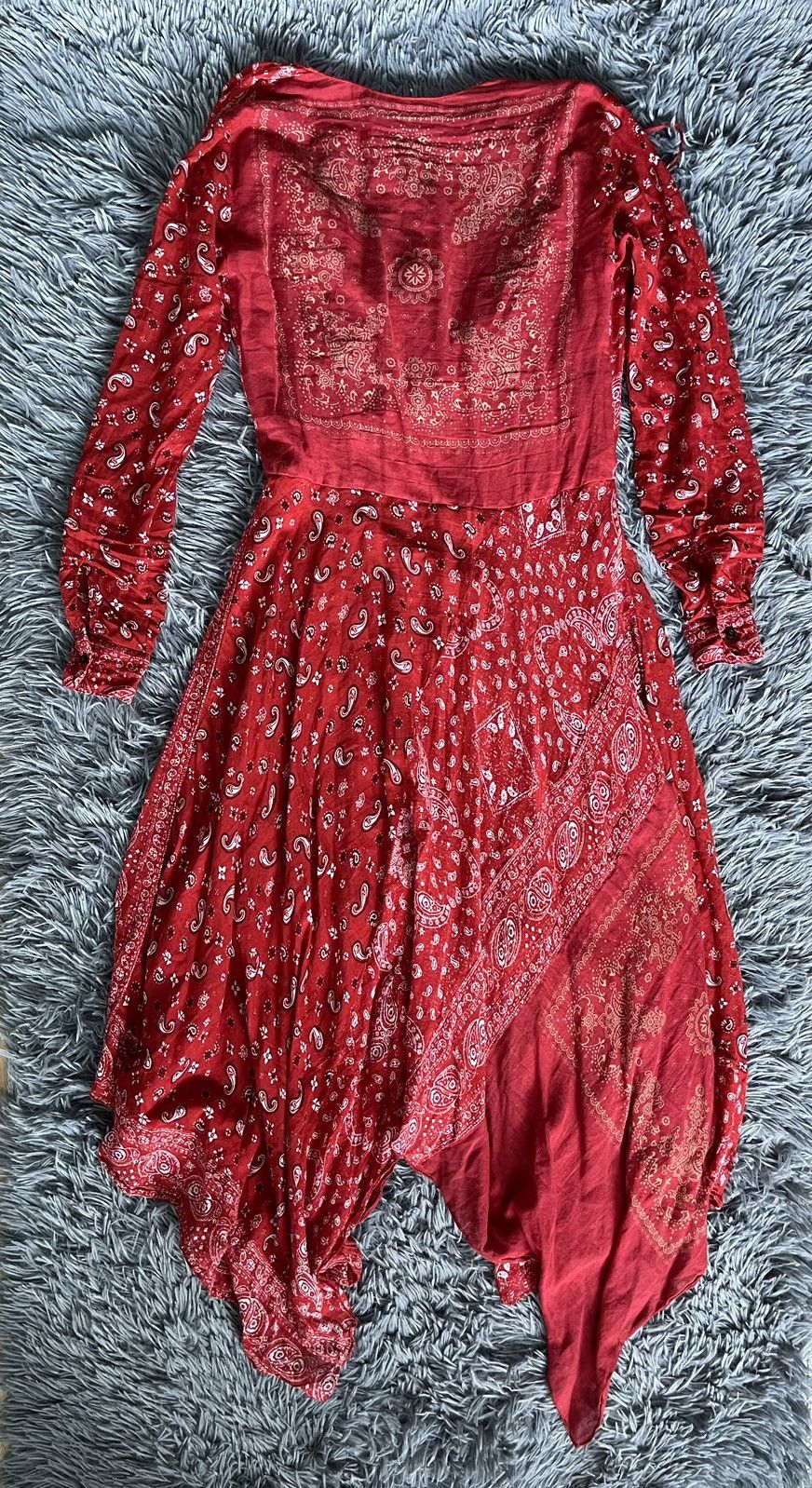 Diesel × Vintage Diesel avant garde bandana print red dress (298$ RRP) Size XS / US 0-2 / IT 36-38 - 12 Thumbnail