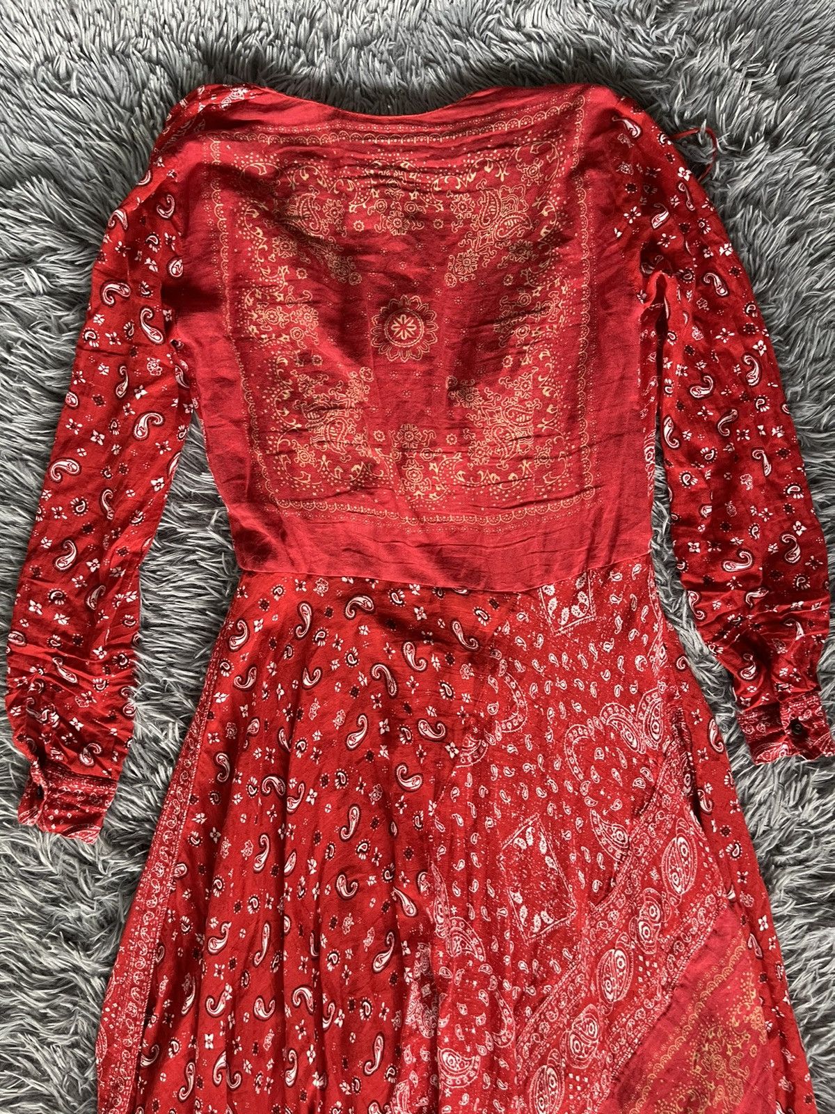 Diesel × Vintage Diesel avant garde bandana print red dress (298$ RRP) Size XS / US 0-2 / IT 36-38 - 14 Thumbnail