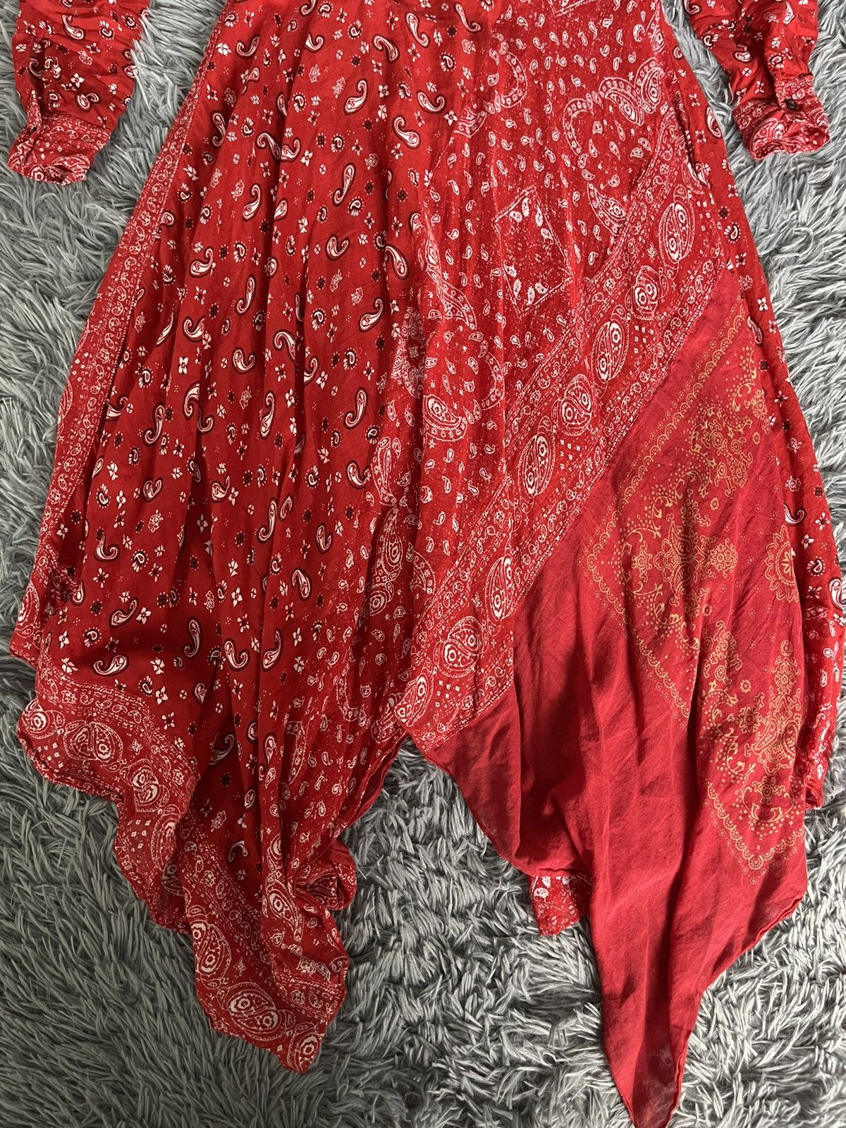 Diesel × Vintage Diesel avant garde bandana print red dress (298$ RRP) Size XS / US 0-2 / IT 36-38 - 13 Thumbnail