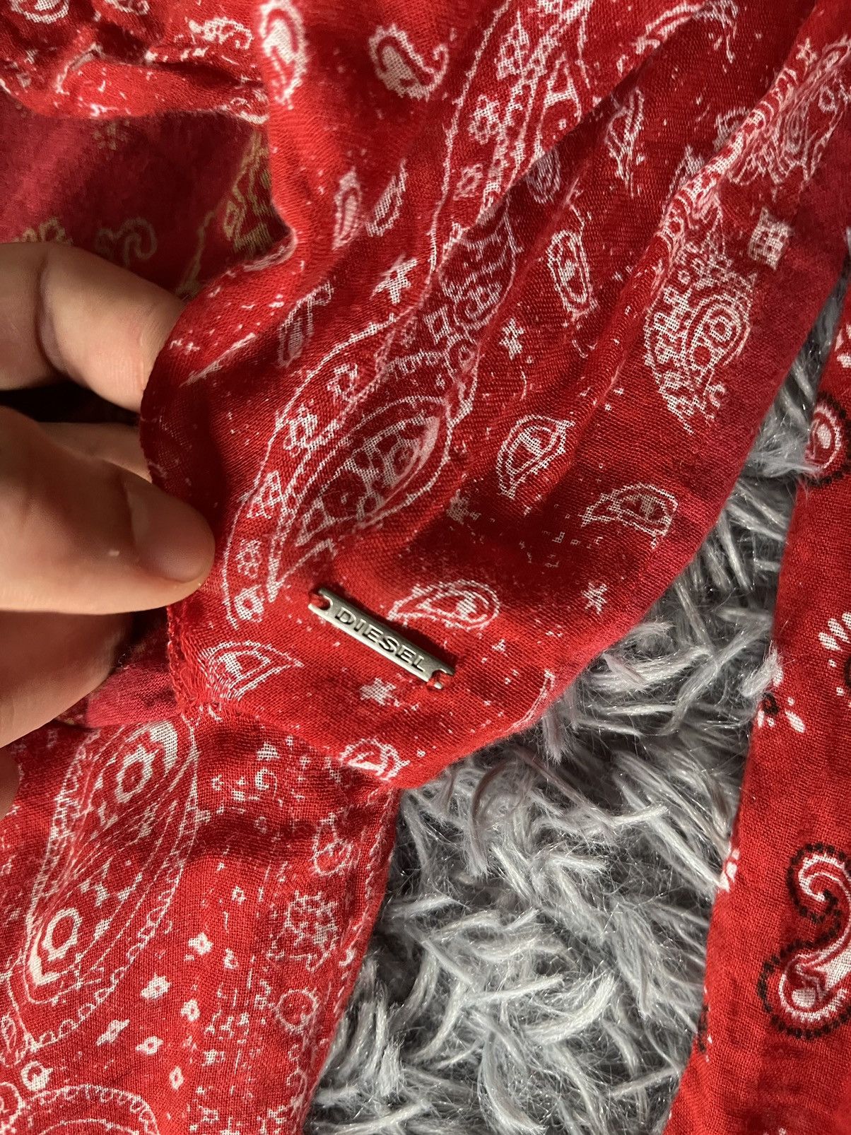Diesel × Vintage Diesel avant garde bandana print red dress (298$ RRP) Size XS / US 0-2 / IT 36-38 - 6 Thumbnail