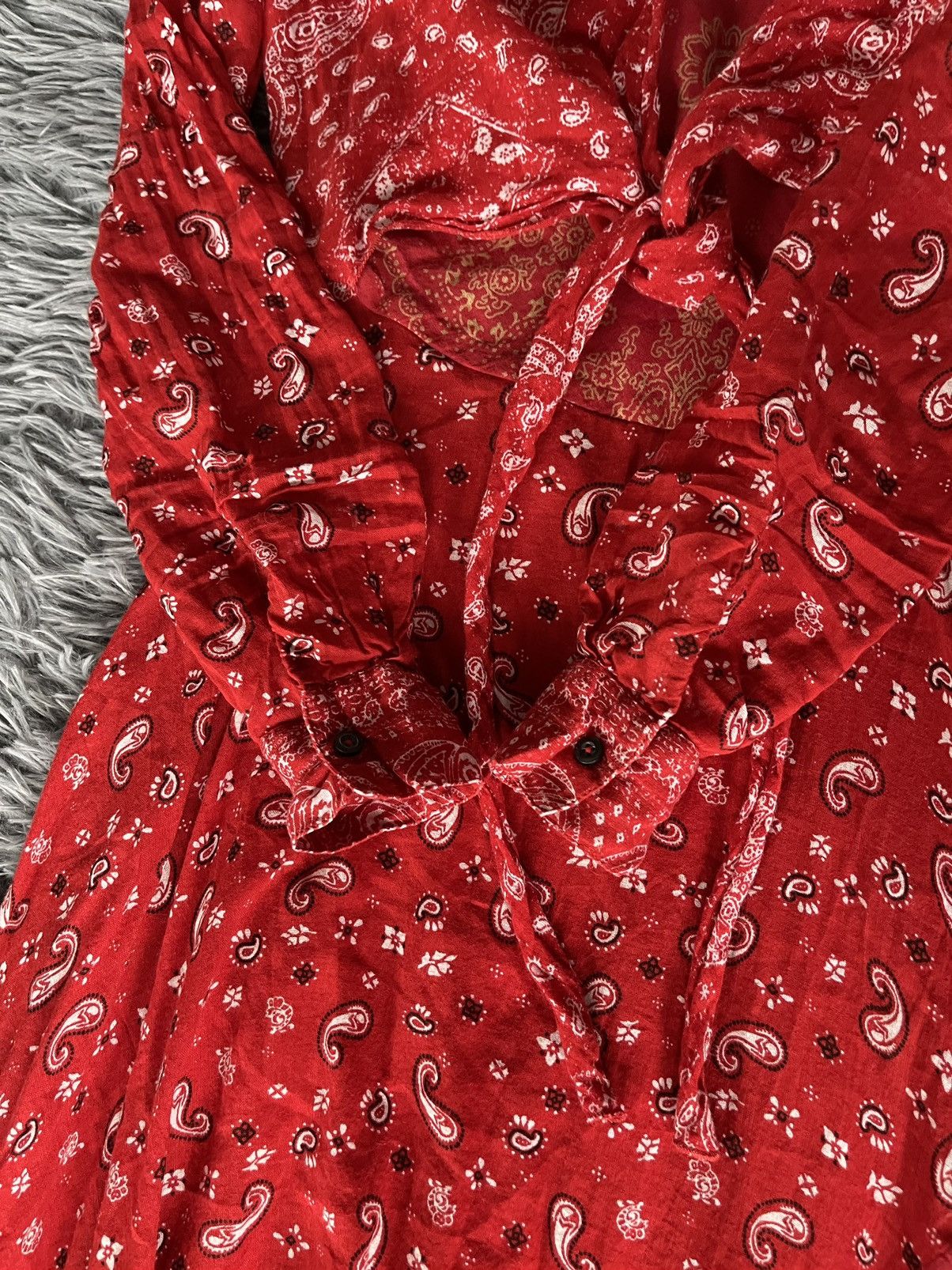Diesel × Vintage Diesel avant garde bandana print red dress (298$ RRP) Size XS / US 0-2 / IT 36-38 - 8 Thumbnail