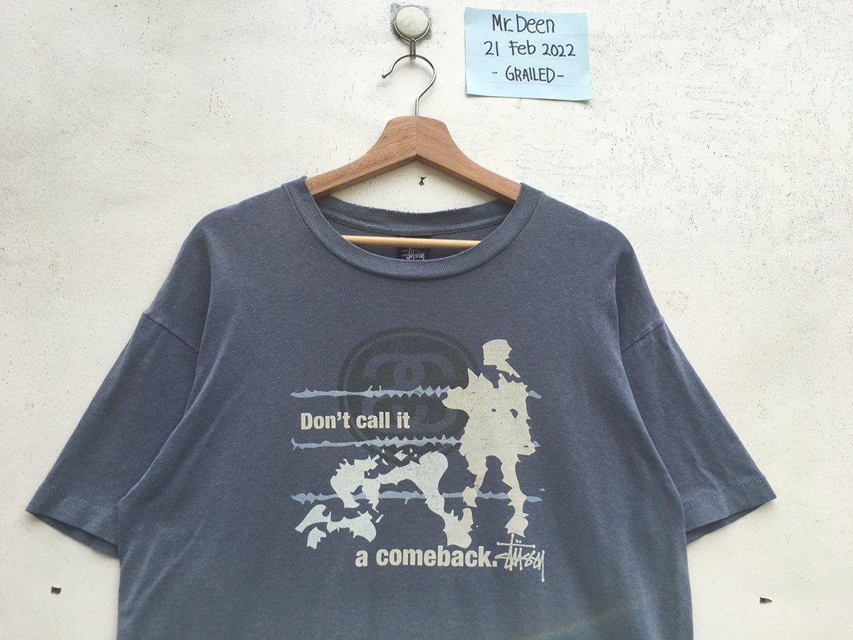image of Stussy Big Logo Printed Tshirt in Blue, Men's (Size Large)