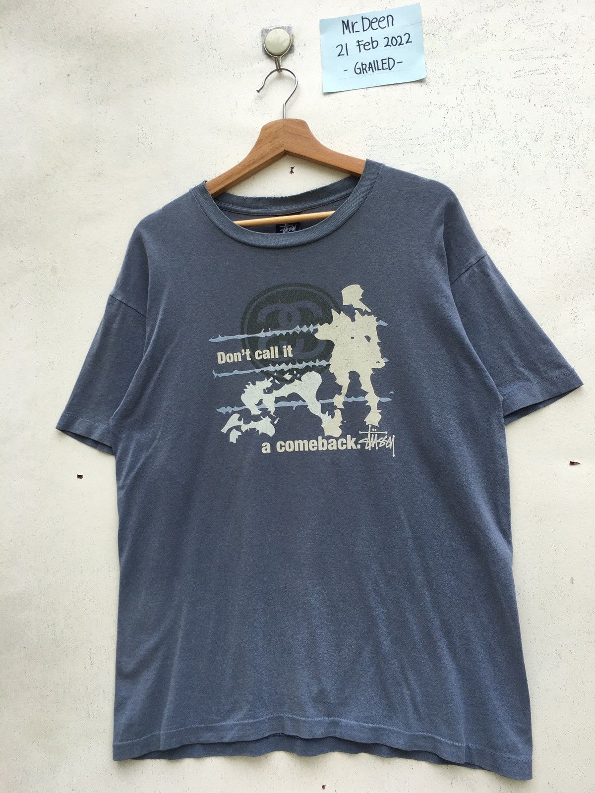 Stussy Vintage Rare Stussy Big Logo Printed Tshirt Size US L / EU 52-54 / 3 - 4 Thumbnail
