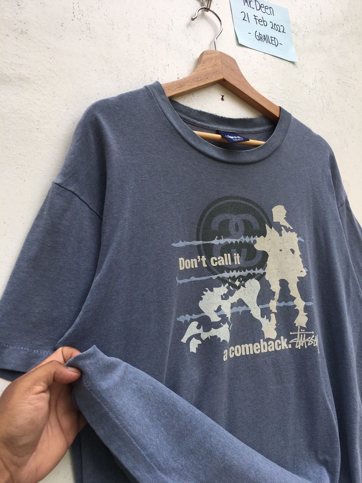 Stussy Vintage Rare Stussy Big Logo Printed Tshirt Size US L / EU 52-54 / 3 - 10 Thumbnail