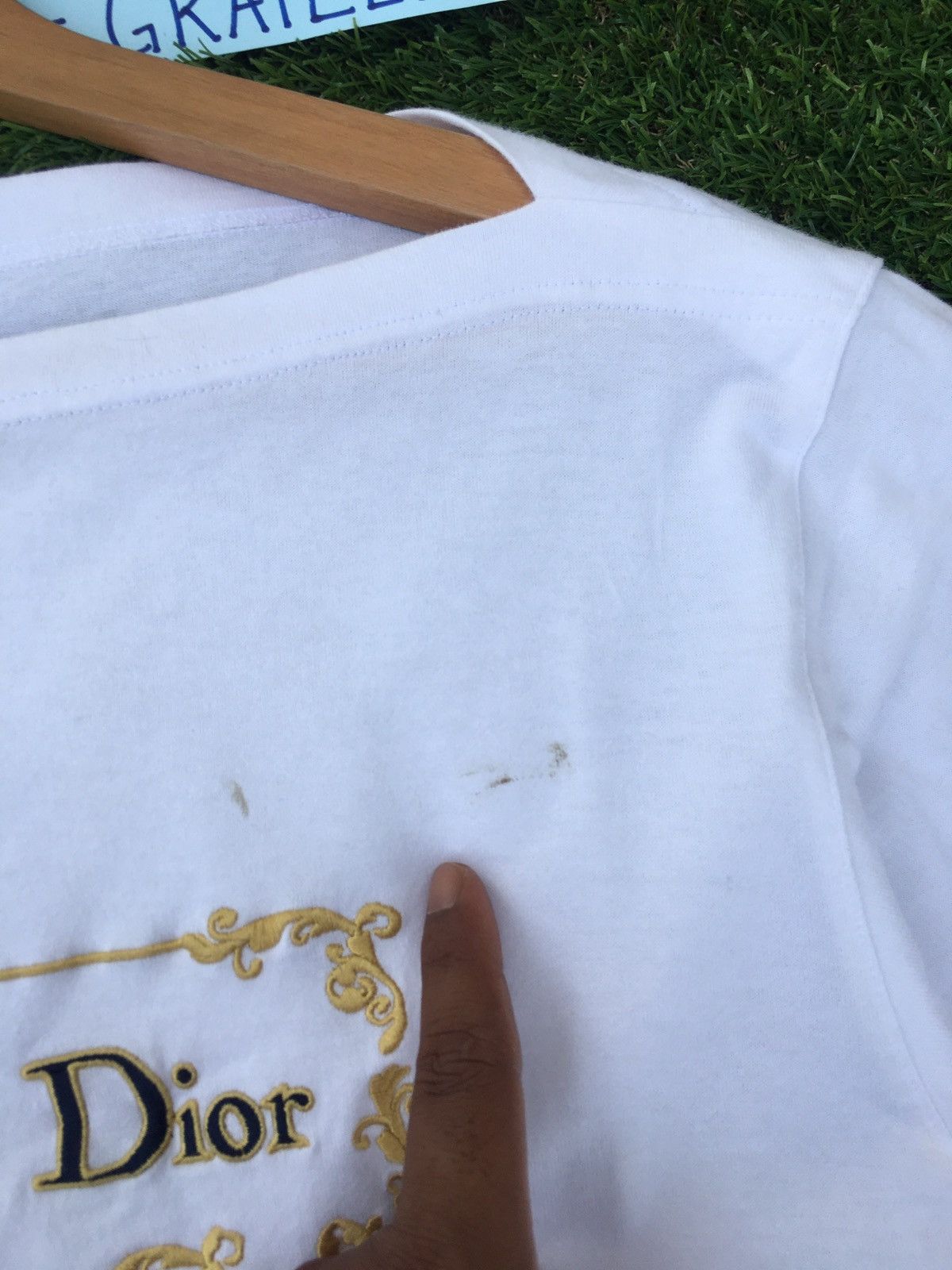 Christian Dior Monsieur Rare Vintage Christian Dior Biglogo Embroidered Spellout Tee Size US M / EU 48-50 / 2 - 10 Thumbnail
