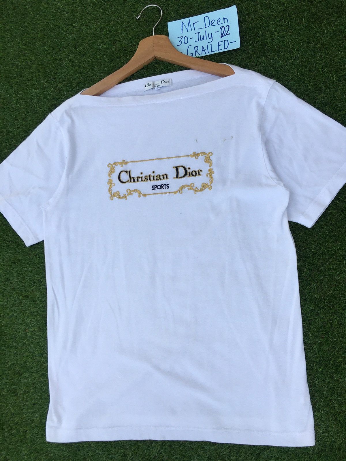 Christian Dior Monsieur Rare Vintage Christian Dior Biglogo Embroidered Spellout Tee Size US M / EU 48-50 / 2 - 6 Thumbnail