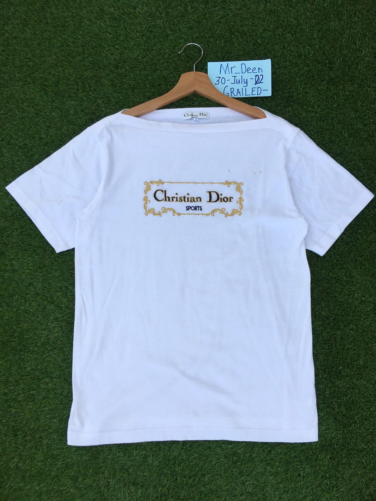 Christian Dior Monsieur Rare Vintage Christian Dior Biglogo Embroidered Spellout Tee Size US M / EU 48-50 / 2 - 3 Thumbnail