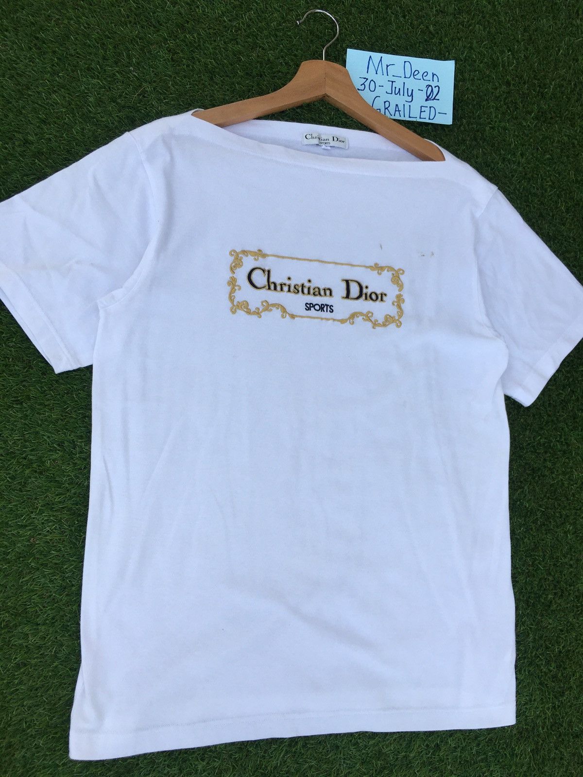 Christian Dior Monsieur Rare Vintage Christian Dior Biglogo Embroidered Spellout Tee Size US M / EU 48-50 / 2 - 5 Thumbnail