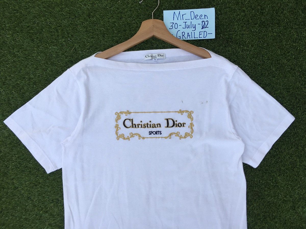 Christian Dior Monsieur Rare Vintage Christian Dior Biglogo Embroidered Spellout Tee Size US M / EU 48-50 / 2 - 2 Thumbnail