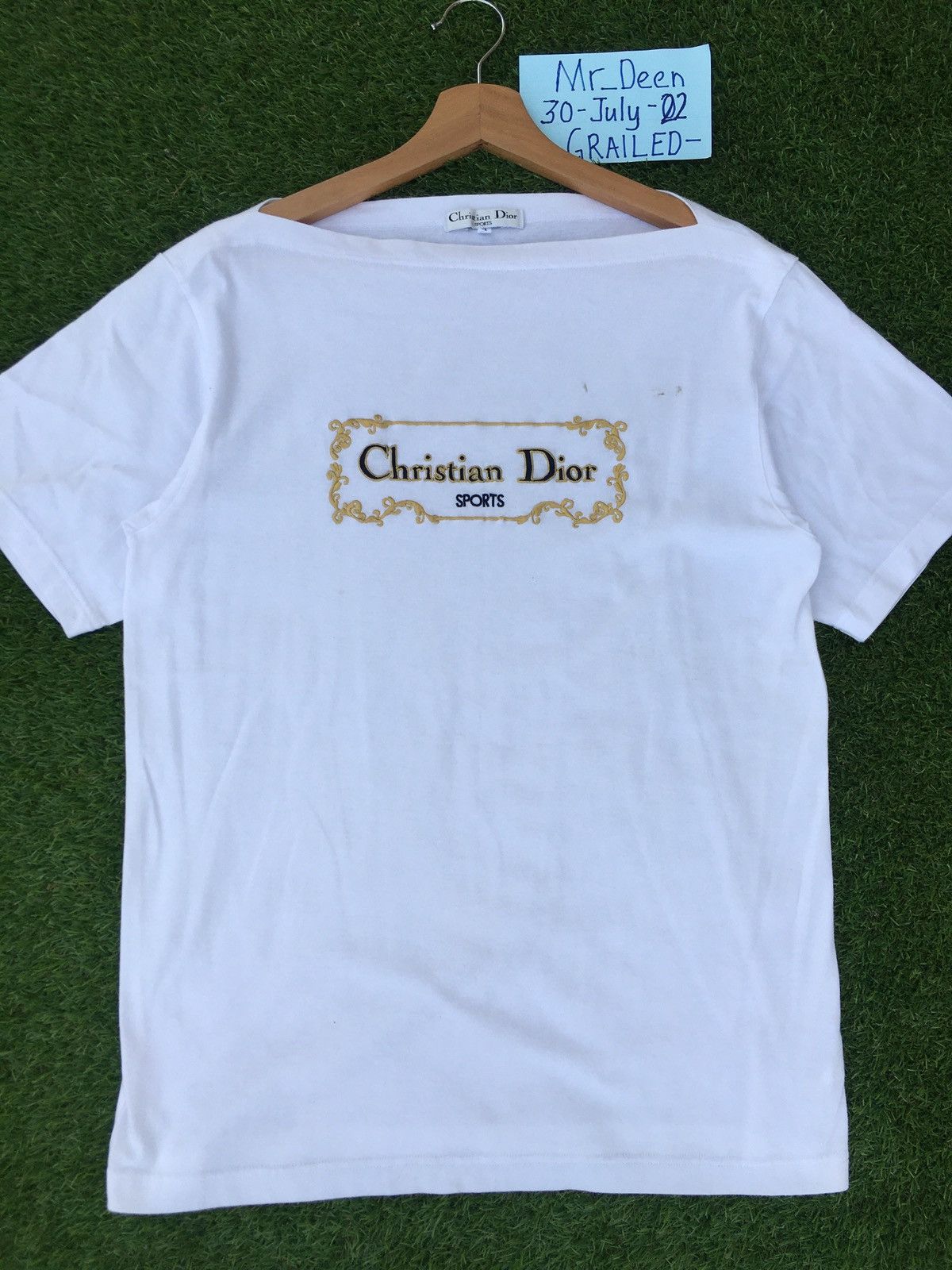 Christian Dior Monsieur Rare Vintage Christian Dior Biglogo Embroidered Spellout Tee Size US M / EU 48-50 / 2 - 4 Thumbnail