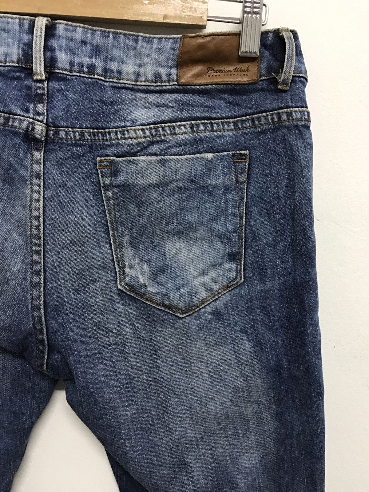 Zara Zara Distressed Denim Slim Fit Design Kurt Cobain Grunge Size US 30 / EU 46 - 7 Thumbnail