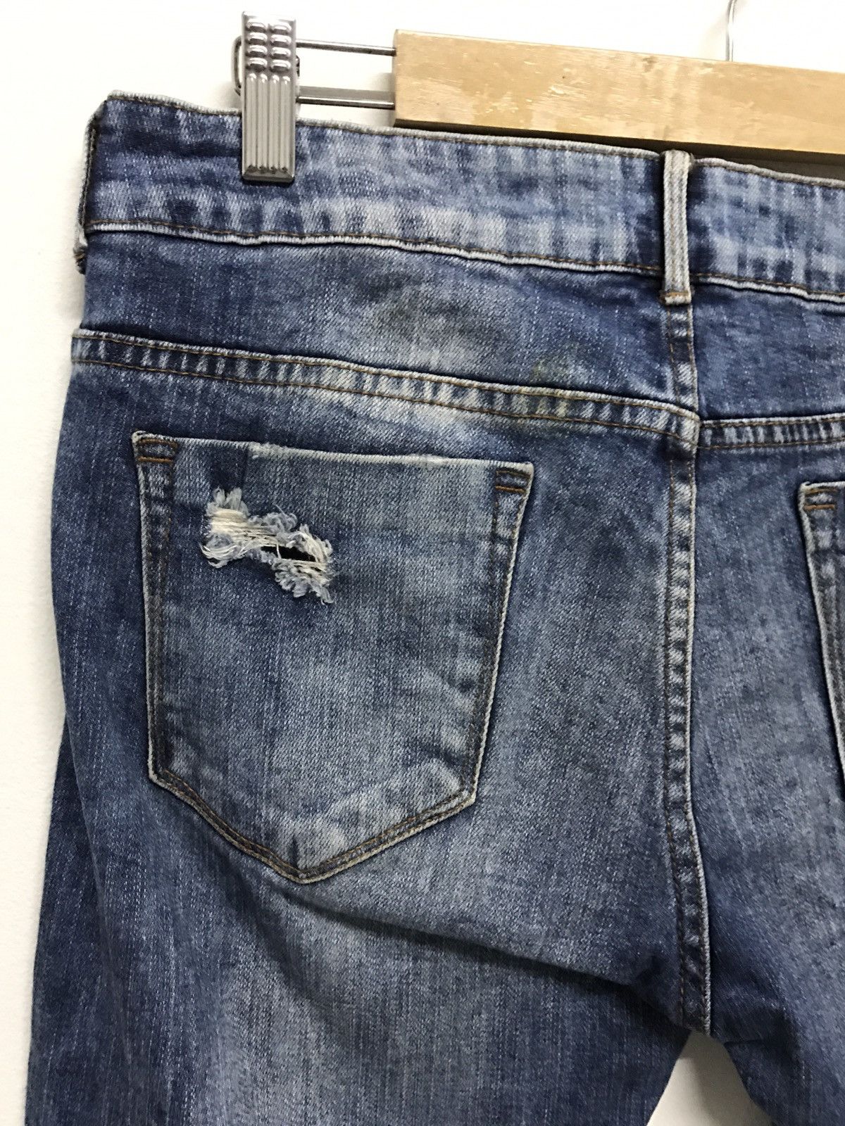 Zara Zara Distressed Denim Slim Fit Design Kurt Cobain Grunge Size US 30 / EU 46 - 8 Thumbnail