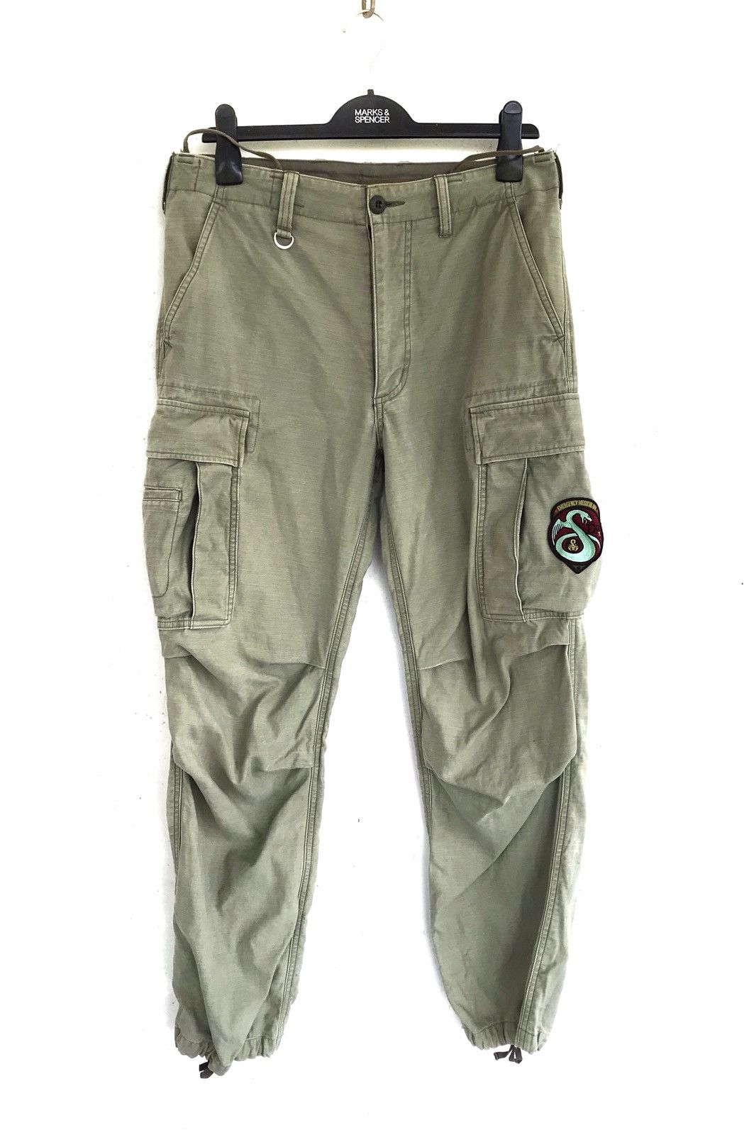 image of Sophnet Japan Streetwear Cargo Pants Tactical Multipocket in Green, Men's (Size 32)