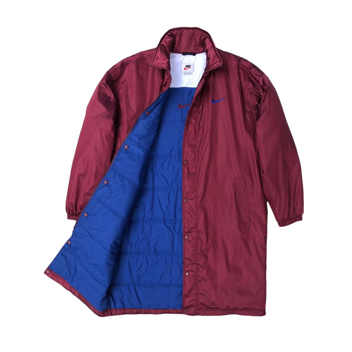Nike 🔥Vintage 90s Nike Big Swoosh Coach Jacket Size US M / EU 48-50 / 2 - 9 Thumbnail