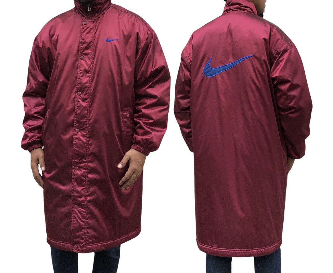 Nike 🔥Vintage 90s Nike Big Swoosh Coach Jacket Size US M / EU 48-50 / 2 - 1 Thumbnail
