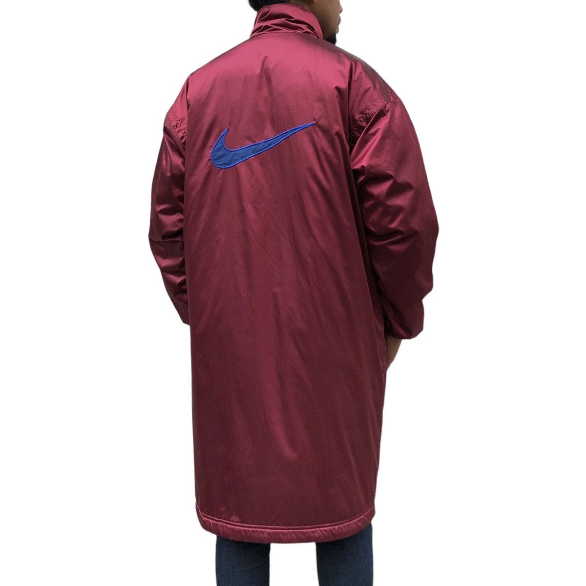 Nike 🔥Vintage 90s Nike Big Swoosh Coach Jacket Size US M / EU 48-50 / 2 - 3 Thumbnail