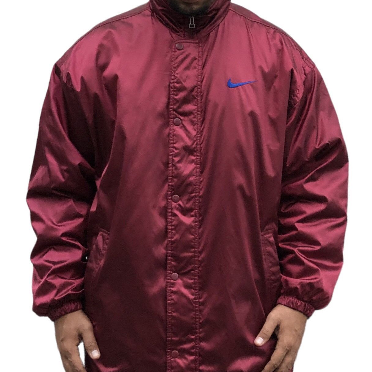 Nike 🔥Vintage 90s Nike Big Swoosh Coach Jacket Size US M / EU 48-50 / 2 - 6 Thumbnail