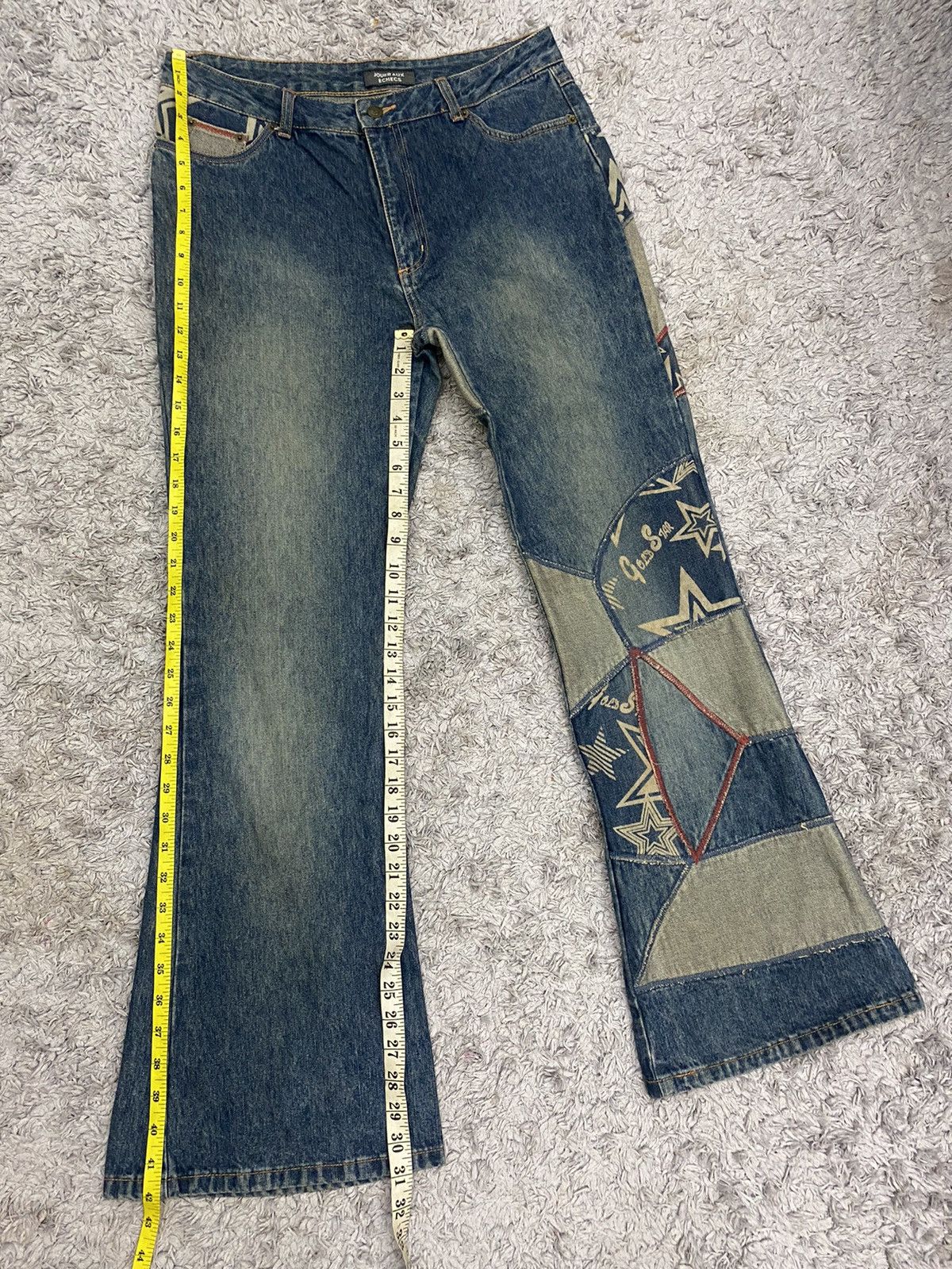 Japanese Brand Flared 🔥🔥 Vintage Japanese Jouer Aux Flare Denim Pant Size 32" / US 10 / IT 46 - 10 Thumbnail