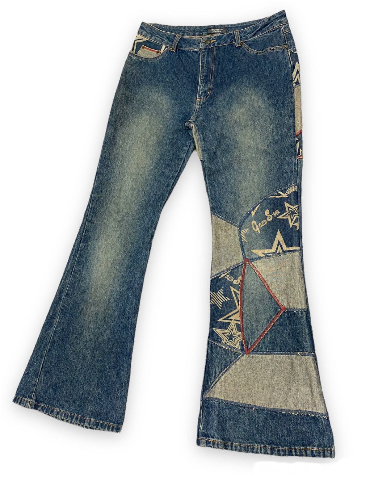Japanese Brand Flared 🔥🔥 Vintage Japanese Jouer Aux Flare Denim Pant Size 32" / US 10 / IT 46 - 7 Thumbnail