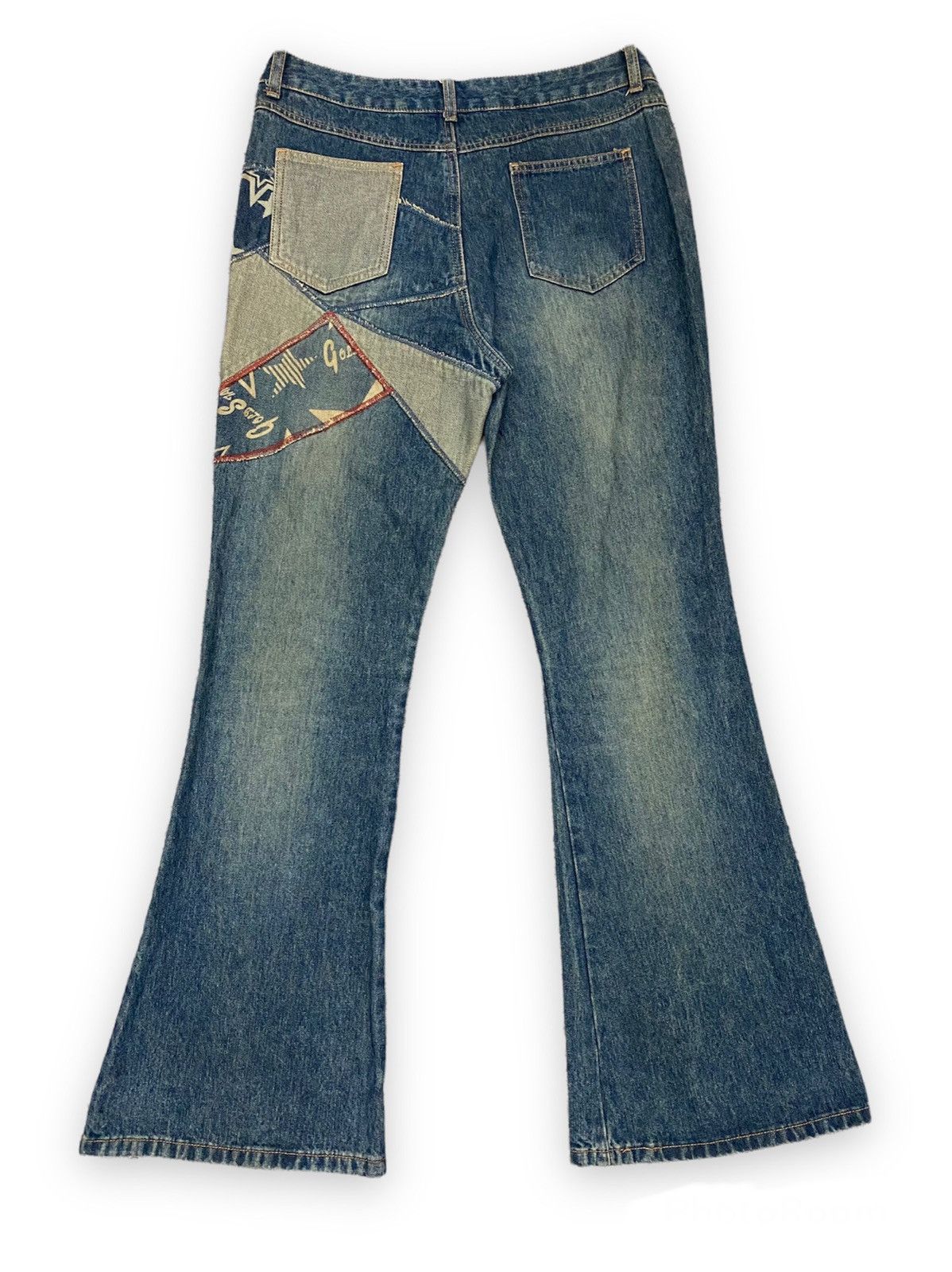 Japanese Brand Flared 🔥🔥 Vintage Japanese Jouer Aux Flare Denim Pant Size 32" / US 10 / IT 46 - 4 Thumbnail