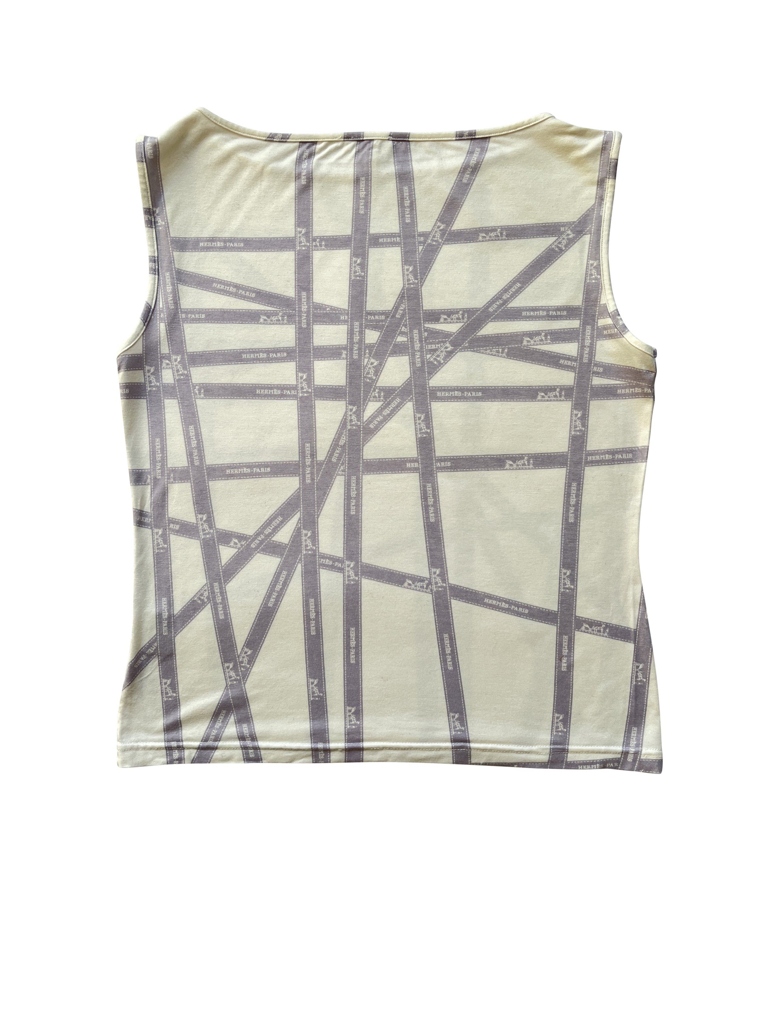 Hermes ⚡️QUICK SALE⚡️Hermès by Margiela White & Lilac Ribbons Tank Size M / US 6-8 / IT 42-44 - 2 Thumbnail