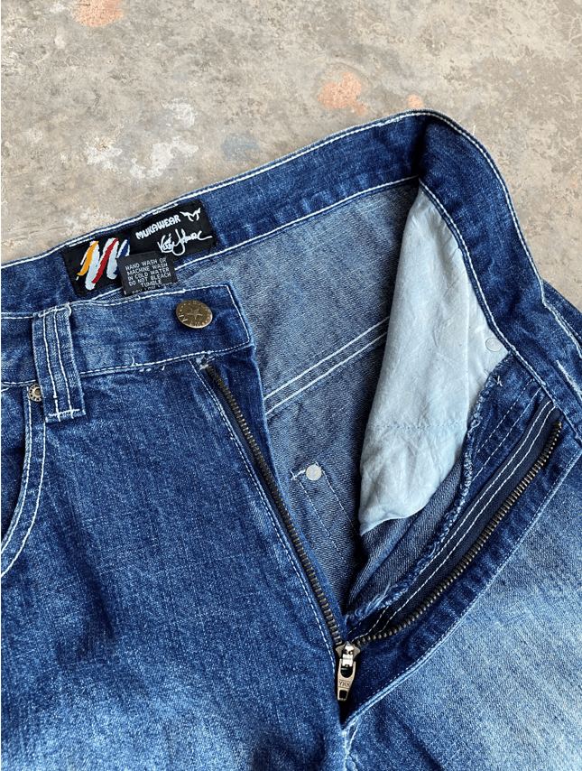 Other RARE🔥Baggy Denim Mukawear Printed Streetwear Design Size US 30 / EU 46 - 5 Thumbnail