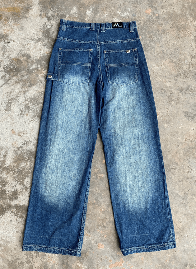 Other RARE🔥Baggy Denim Mukawear Printed Streetwear Design Size US 30 / EU 46 - 2 Thumbnail
