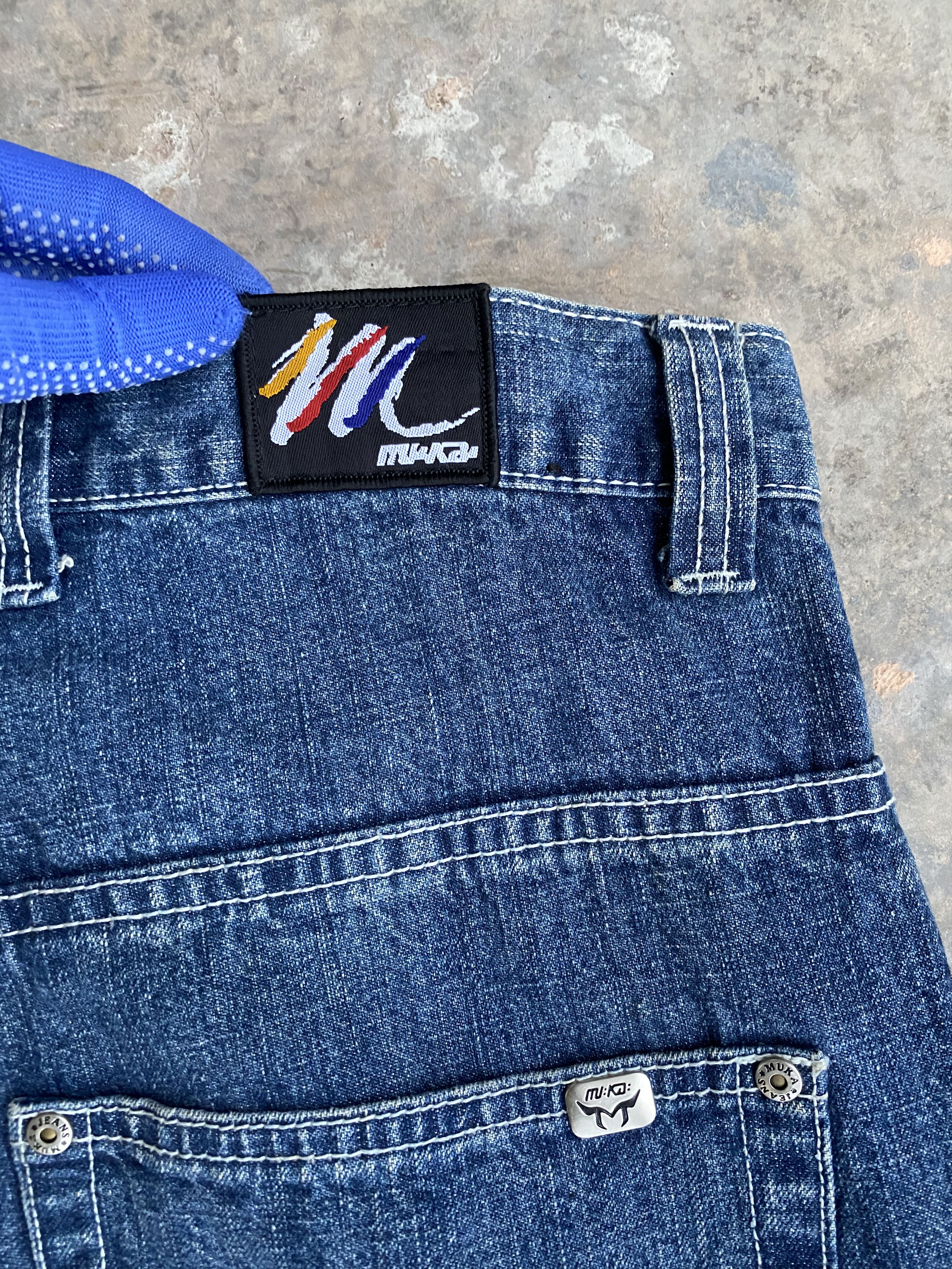 Other RARE🔥Baggy Denim Mukawear Printed Streetwear Design Size US 30 / EU 46 - 8 Thumbnail