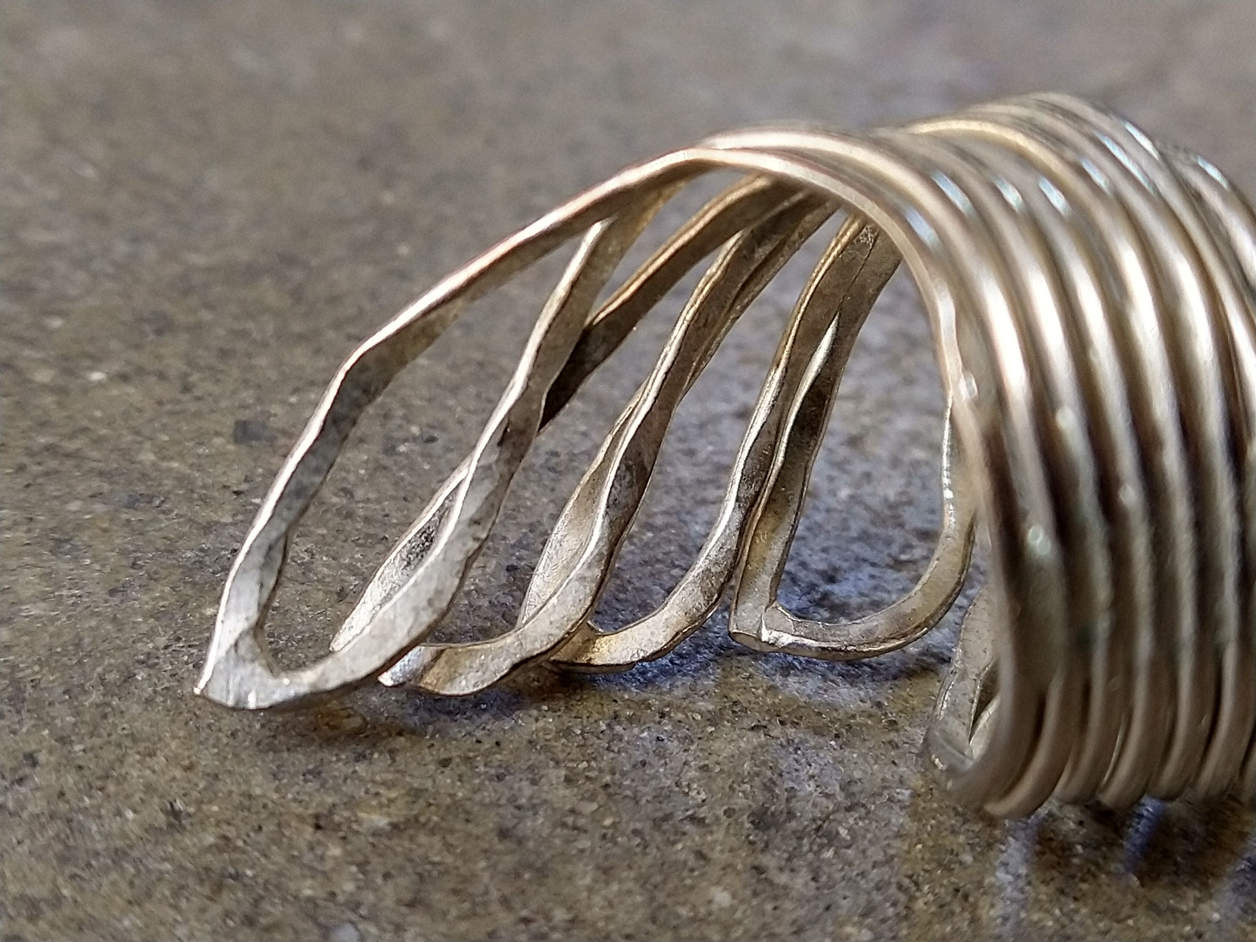 Other Vintage Sterling Silver Ring Wings Size 8 Modern Wrap Size ONE SIZE - 7 Thumbnail