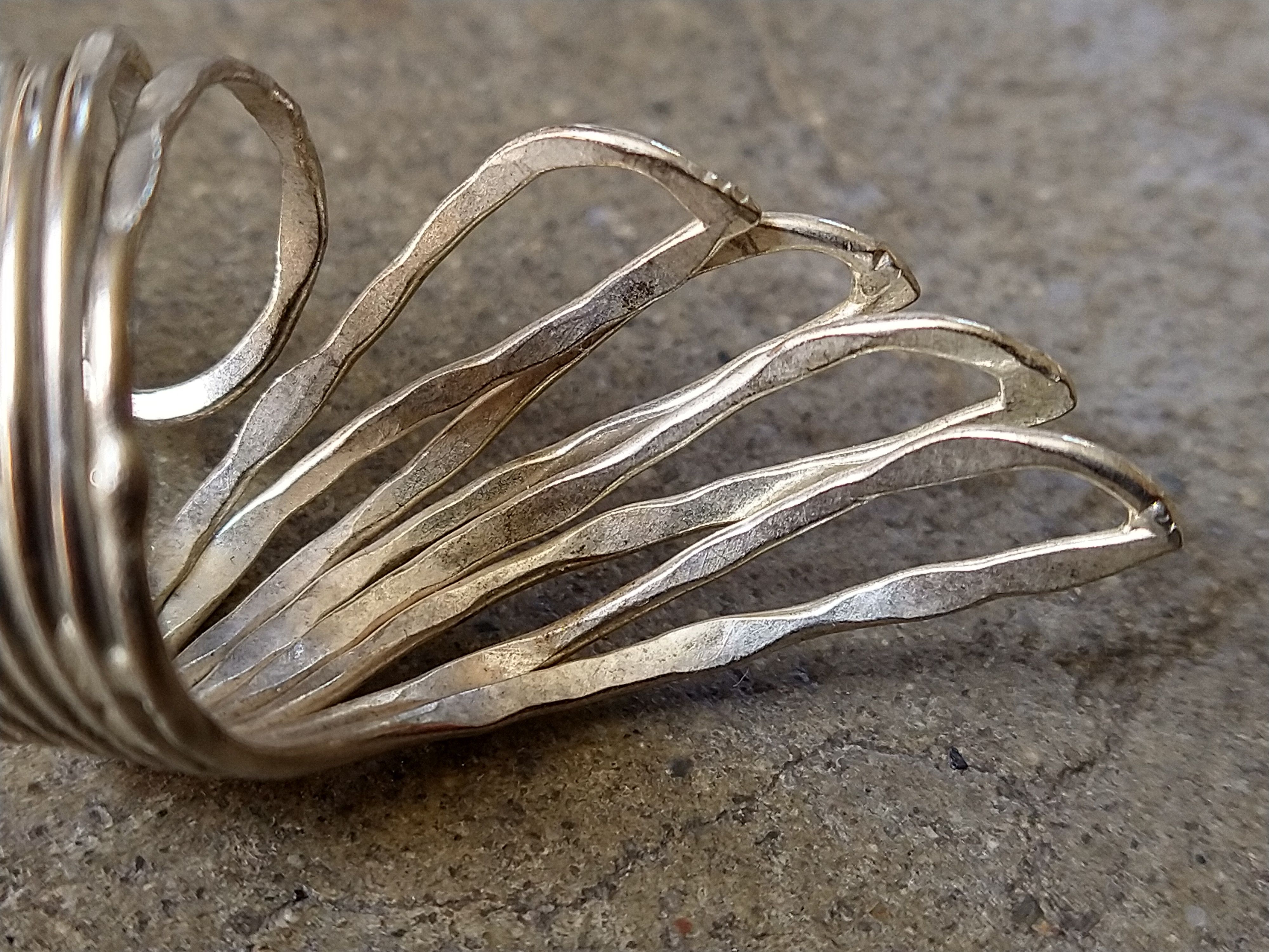 Other Vintage Sterling Silver Ring Wings Size 8 Modern Wrap Size ONE SIZE - 8 Thumbnail