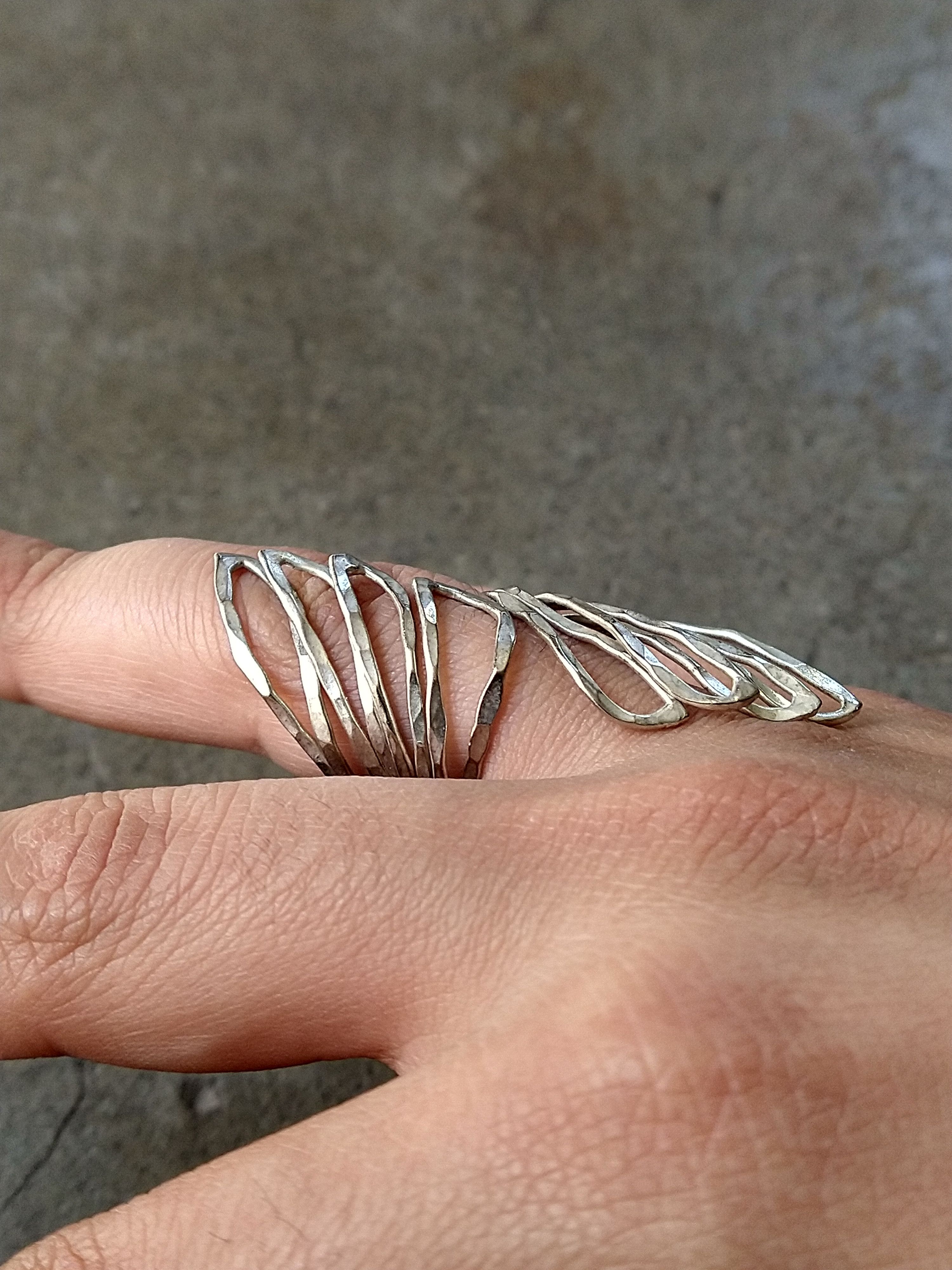Other Vintage Sterling Silver Ring Wings Size 8 Modern Wrap Size ONE SIZE - 11 Thumbnail