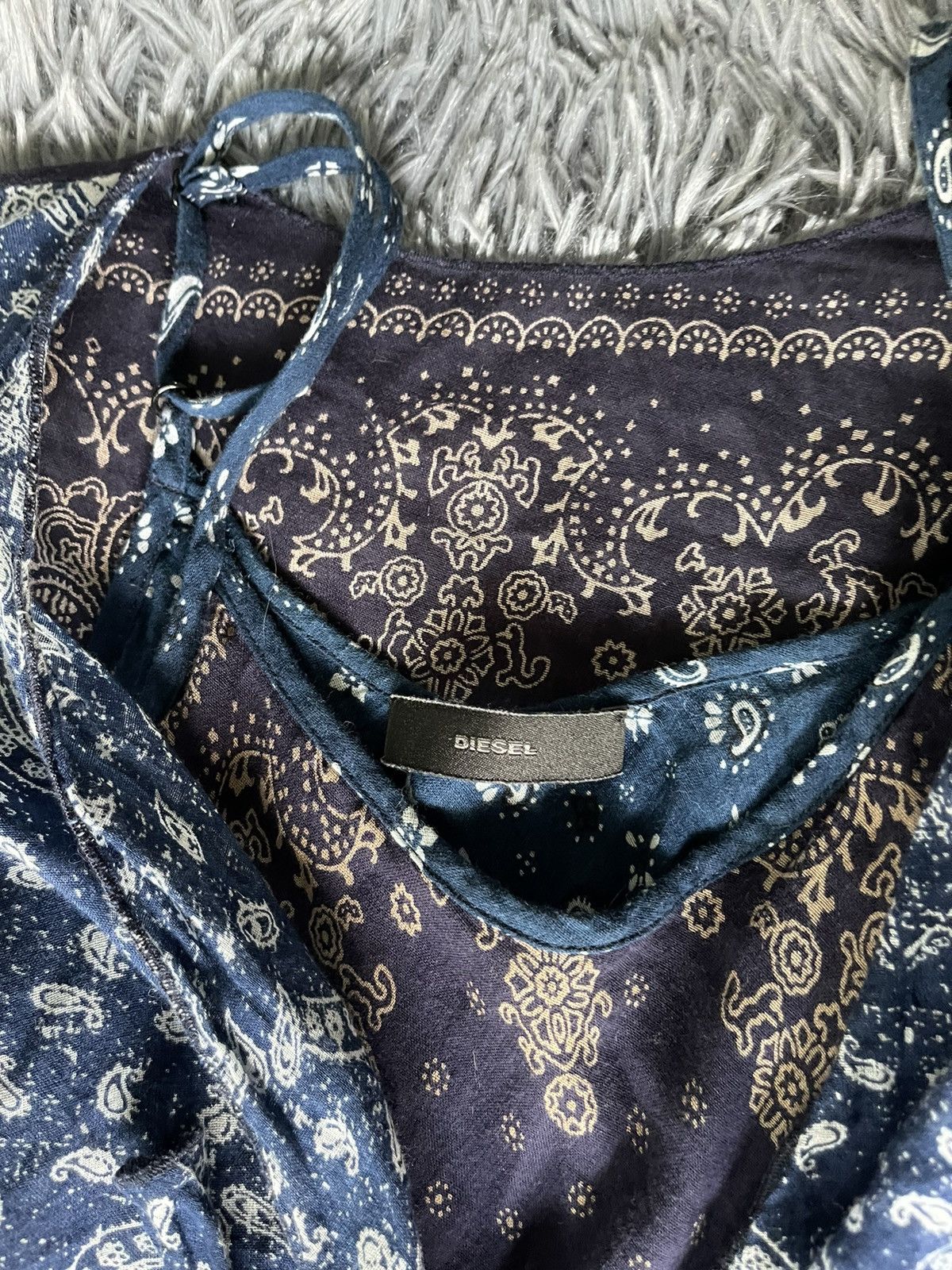 Diesel × Vintage Diesel Y2K bandana print avant garde dress (298$ RRP) Size XS / US 0-2 / IT 36-38 - 7 Thumbnail