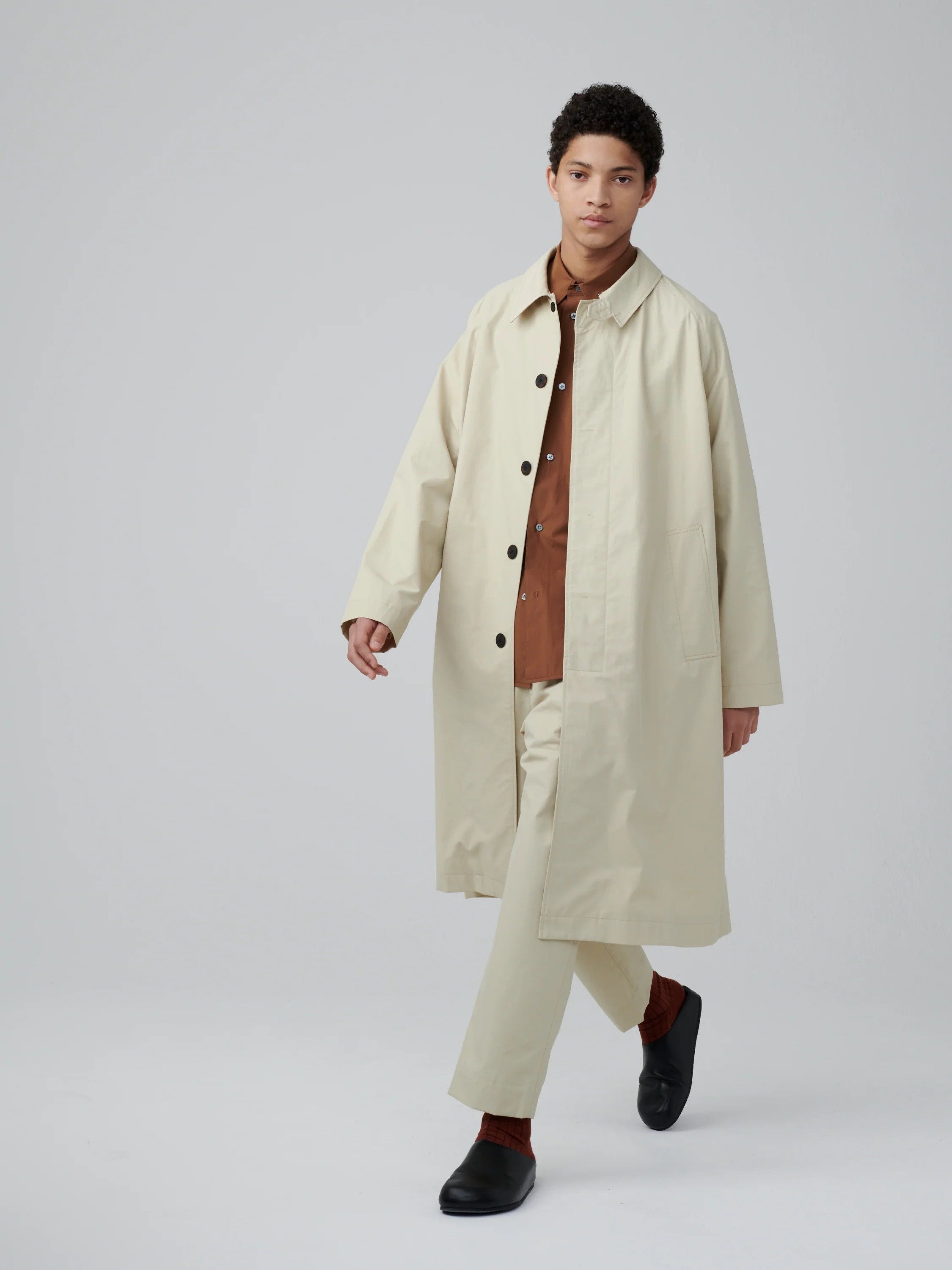Studio Nicholson Studio Nicholson Ventus Oversized Classic Mac - Porcelin Size US L / EU 52-54 / 3 - 1 Thumbnail