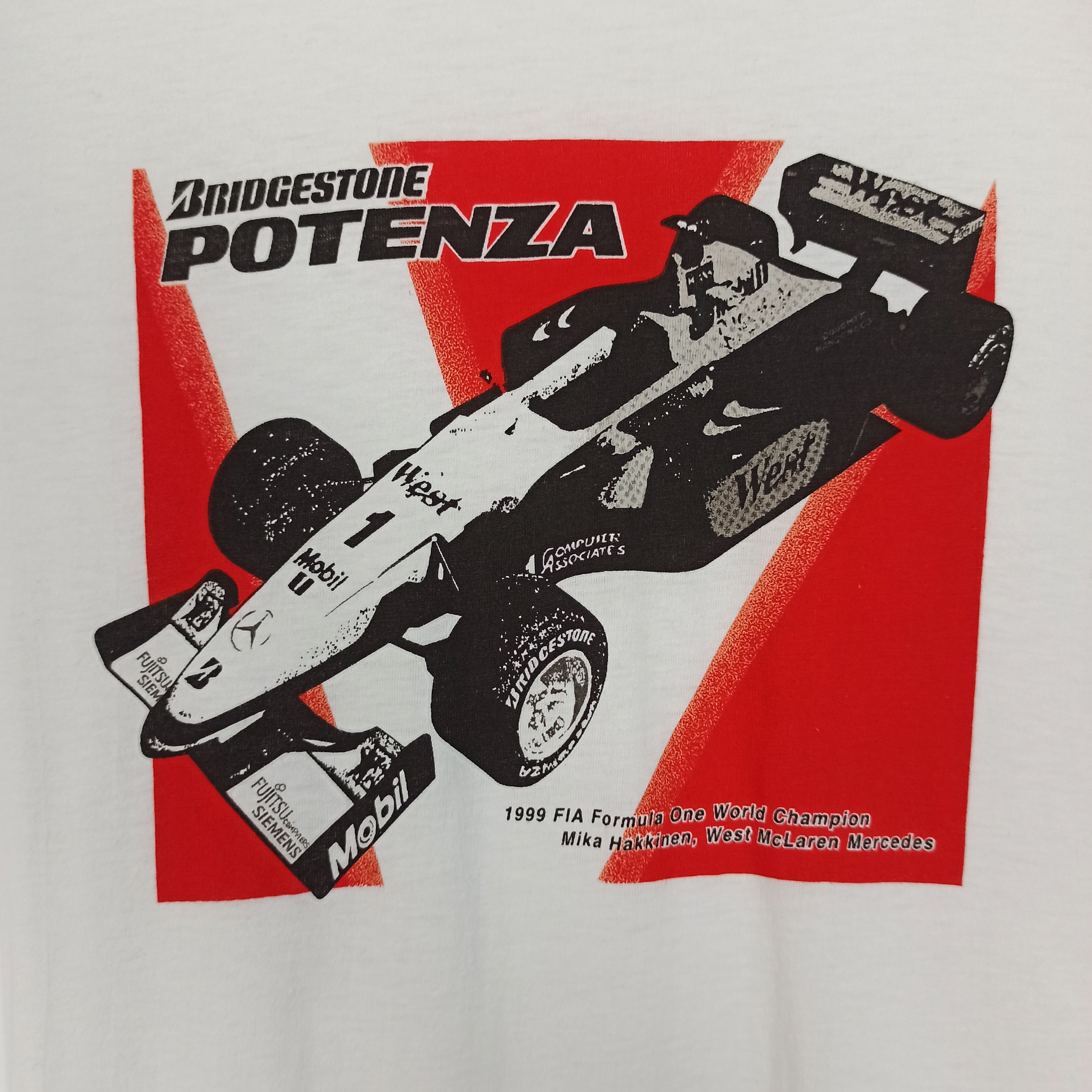Sports Specialties Vintage 99 Potenza Bridgeston Mika Häkkinen F1 Team T shirt Size US L / EU 52-54 / 3 - 3 Thumbnail