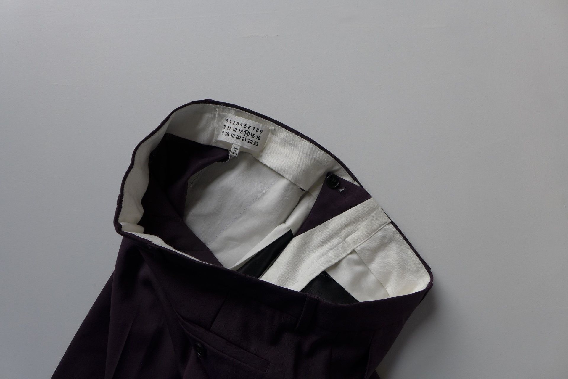 Maison Margiela Margiela Trousers - Dark Purple Virgin Wool Size US 32 / EU 48 - 9 Thumbnail