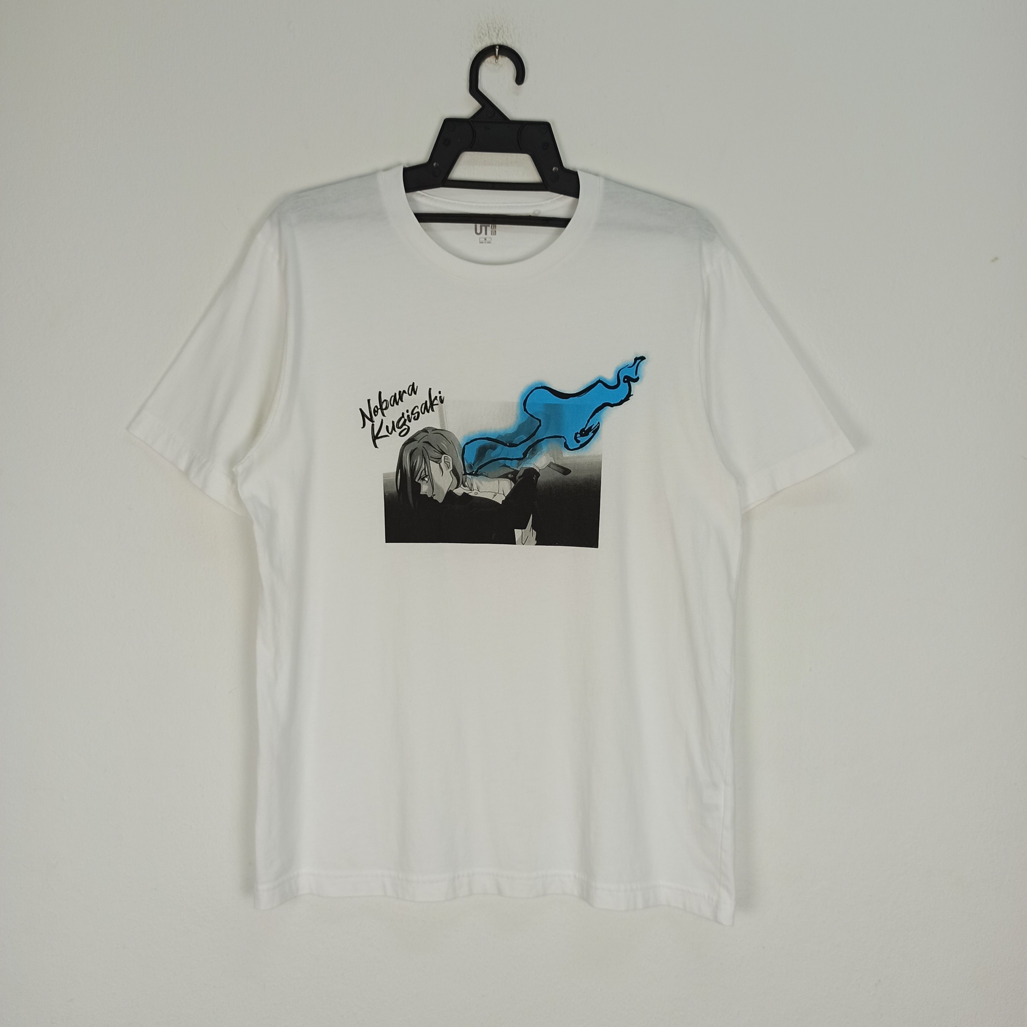 image of Anima x Uniqlo Kaos Uniqlo X Jujutsu Kaisen Nobara Kugisaki Anime Version in White (Size Medium)