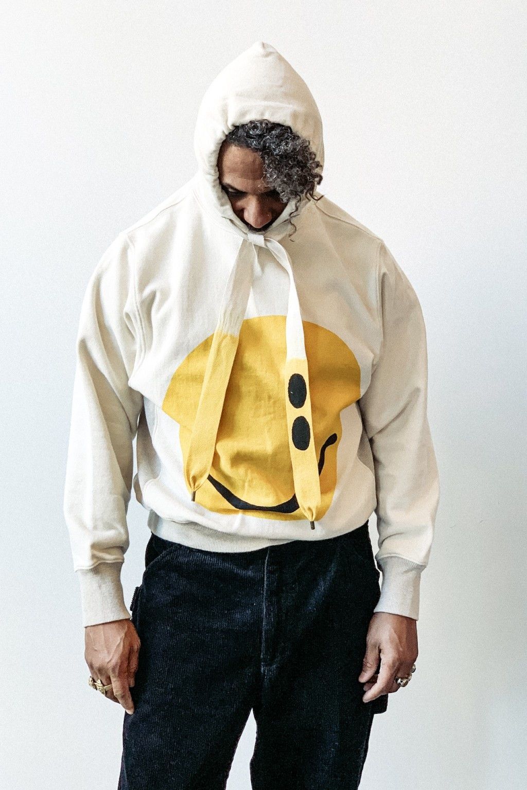 Kapital Kapital Fleece Knit RAIN SMILE Hoodie SWT -- White Size US S / EU 44-46 / 1 - 1 Thumbnail