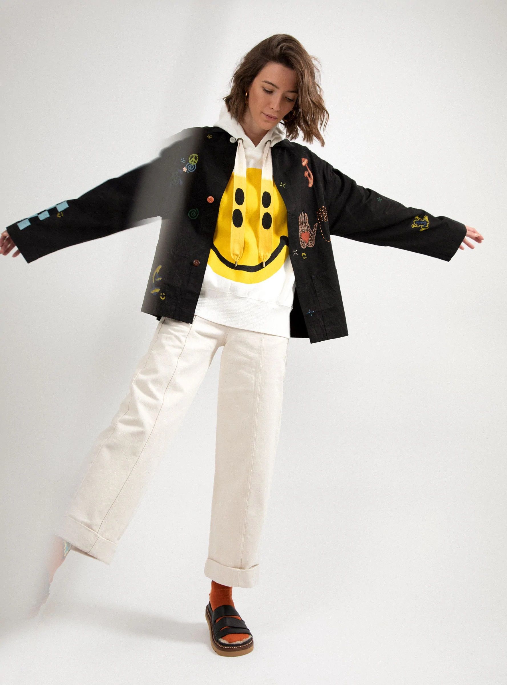 Kapital Kapital Fleece Knit RAIN SMILE Hoodie SWT -- White Size US S / EU 44-46 / 1 - 6 Thumbnail