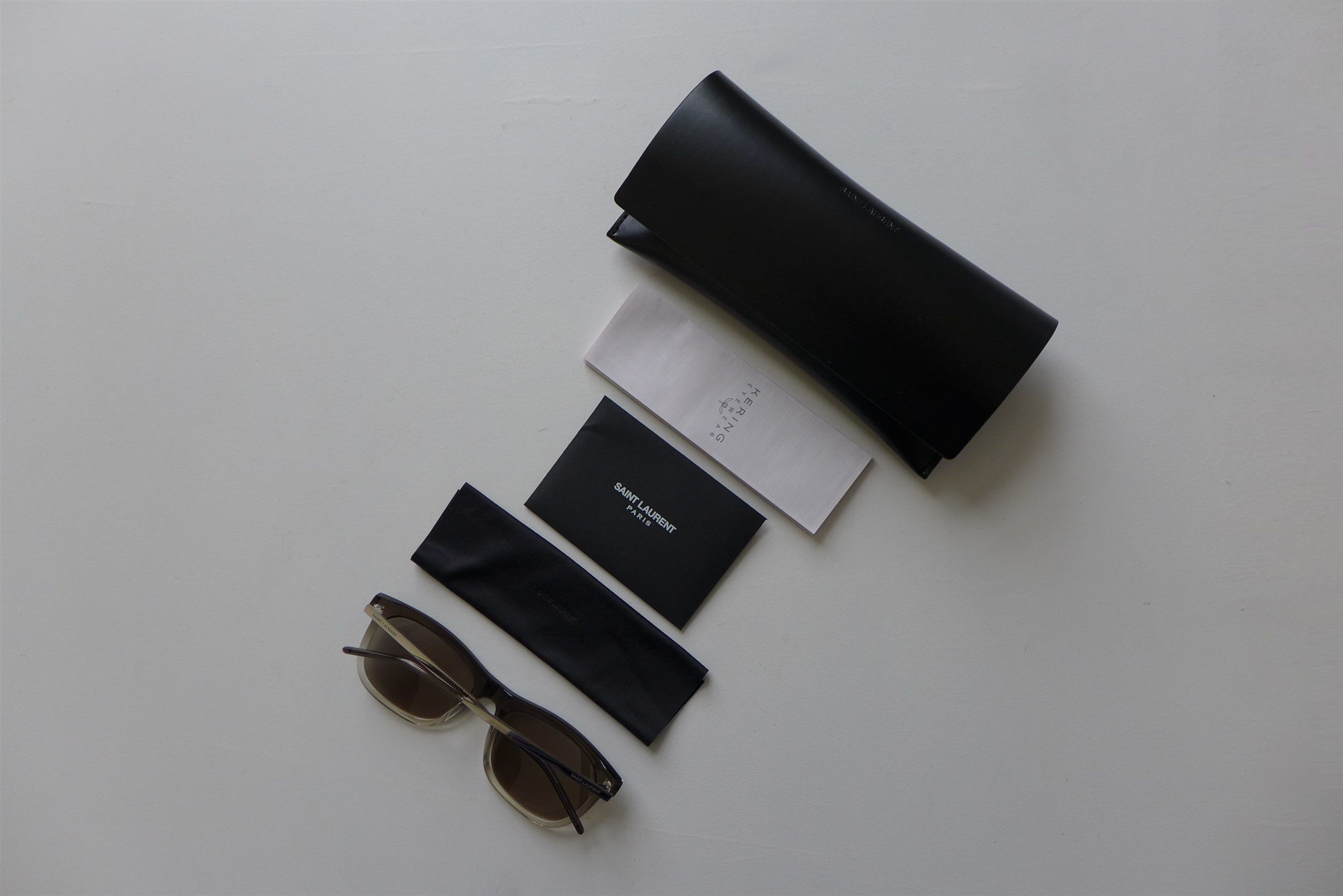 Saint Laurent Paris Saint Laurent SL509 Sunglasses - Clear & Grey Acetate Size ONE SIZE - 5 Thumbnail
