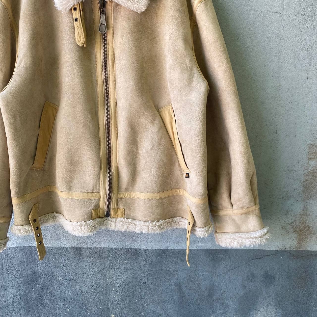 Alpha Industries Alpha Industries Faux B3 Sheepskin fur lining zipper jacket Size US XL / EU 56 / 4 - 5 Thumbnail