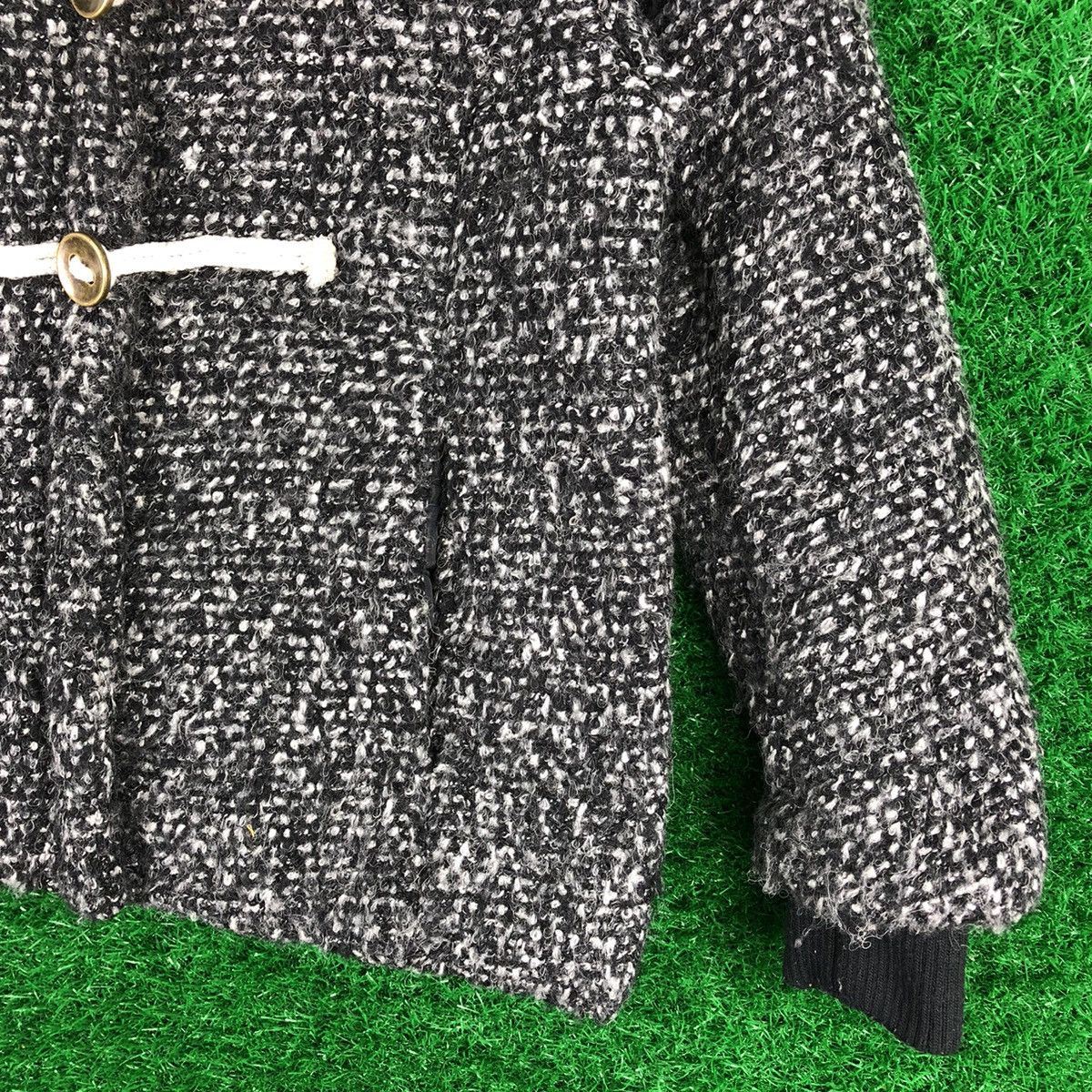 Japanese Brand Vintage Mohair Shawl Collar Women Jacket By Shoo La True Size XS / US 0-2 / IT 36-38 - 3 Thumbnail