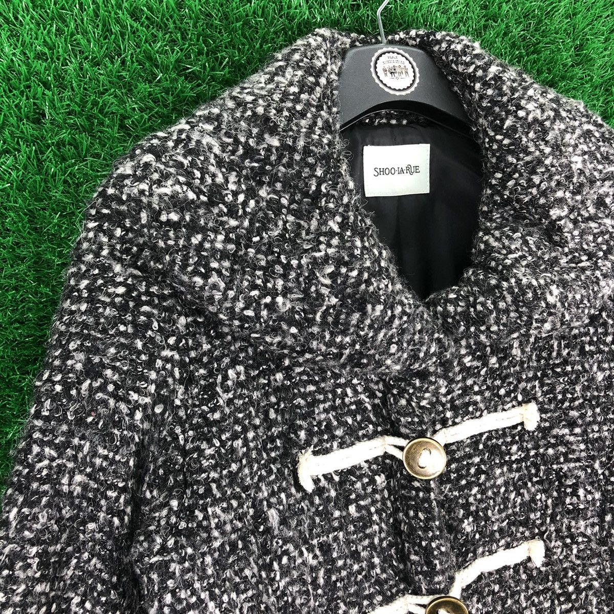 Japanese Brand Vintage Mohair Shawl Collar Women Jacket By Shoo La True Size XS / US 0-2 / IT 36-38 - 2 Thumbnail