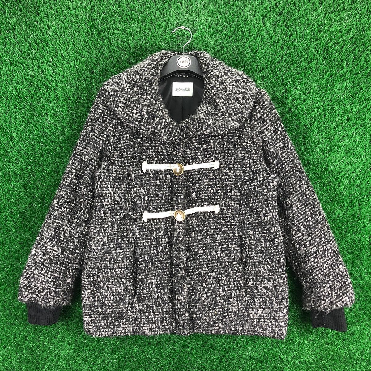 Japanese Brand Vintage Mohair Shawl Collar Women Jacket By Shoo La True Size XS / US 0-2 / IT 36-38 - 1 Thumbnail