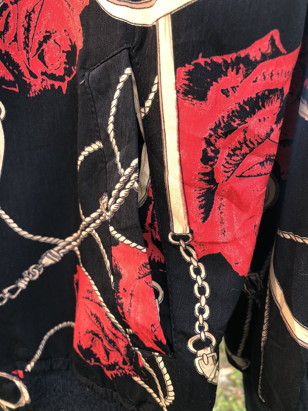 Japanese Brand Vintage 80's Zipper Jacket Silk Fullprint by Whisper Size XXL / US 16-18 / IT 52-54 - 7 Thumbnail