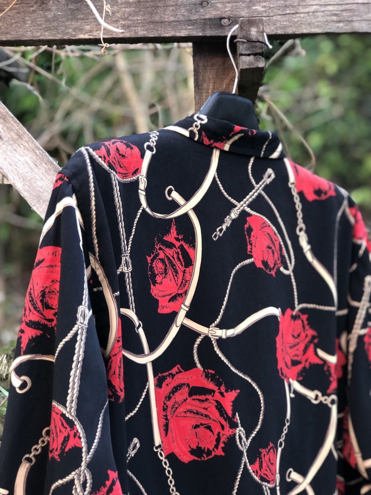 Japanese Brand Vintage 80's Zipper Jacket Silk Fullprint by Whisper Size XXL / US 16-18 / IT 52-54 - 5 Thumbnail