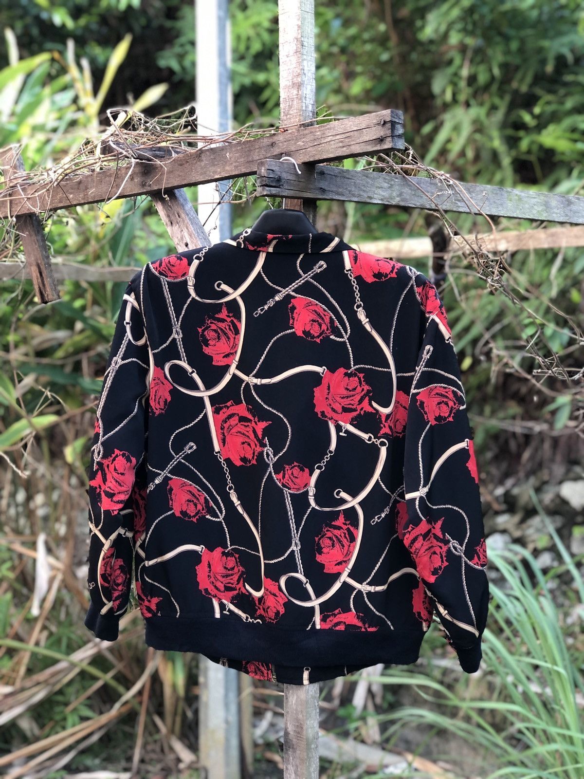Japanese Brand Vintage 80's Zipper Jacket Silk Fullprint by Whisper Size XXL / US 16-18 / IT 52-54 - 4 Thumbnail