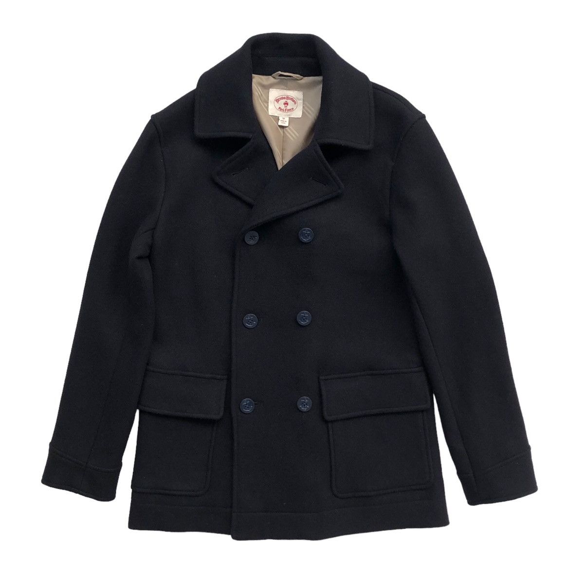 Brooks Brothers Brooks Brothers Red Fleece Wool Peacoat Jacket Size US M / EU 48-50 / 2 - 5 Thumbnail
