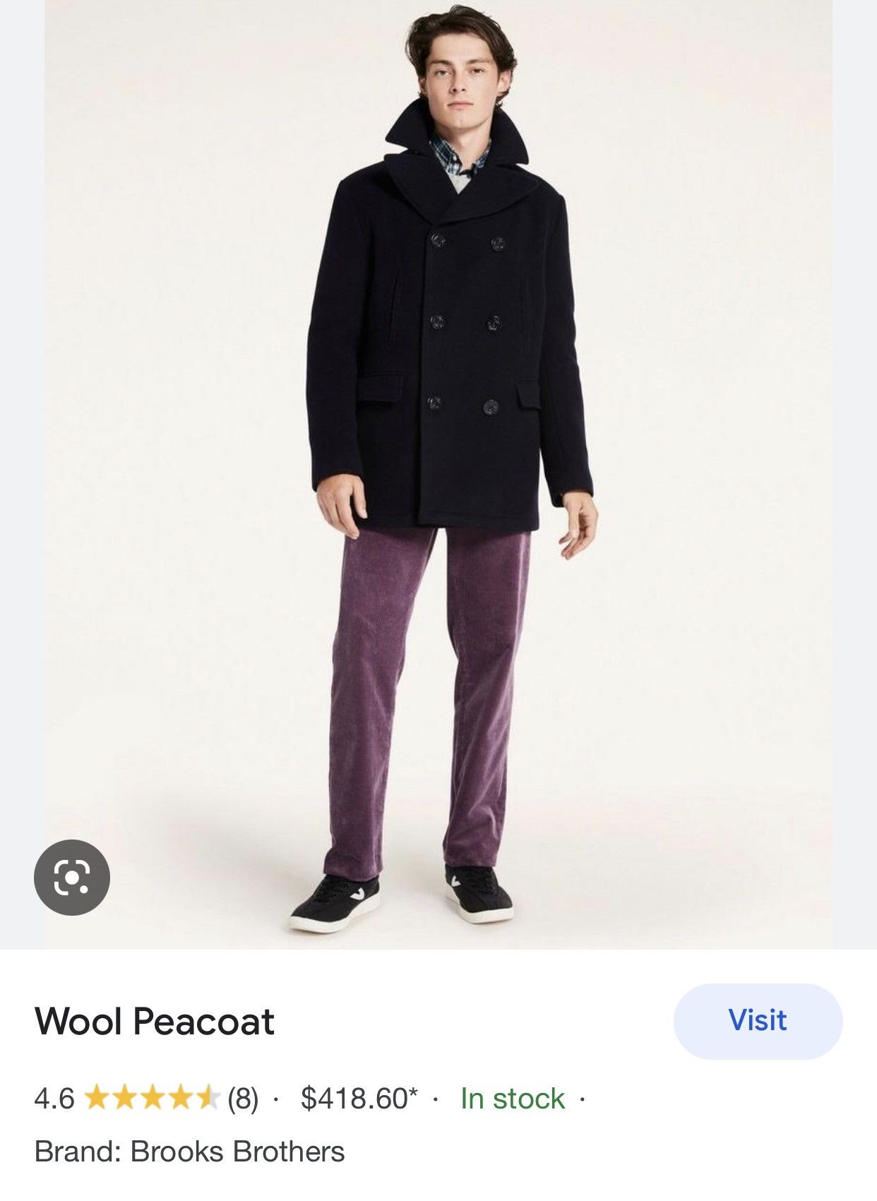 Brooks Brothers Brooks Brothers Red Fleece Wool Peacoat Jacket Size US M / EU 48-50 / 2 - 2 Thumbnail